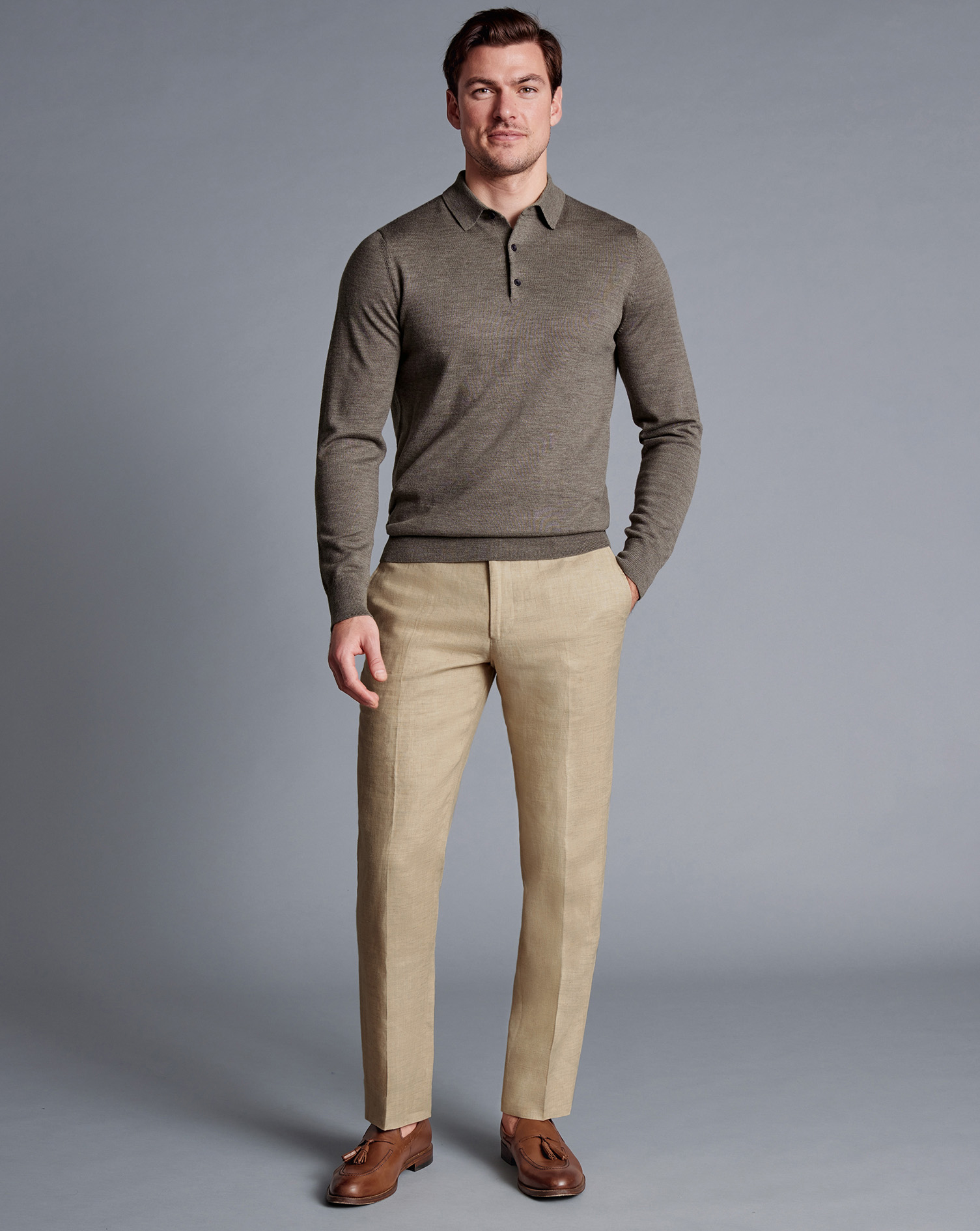 Linen Trousers - Stone