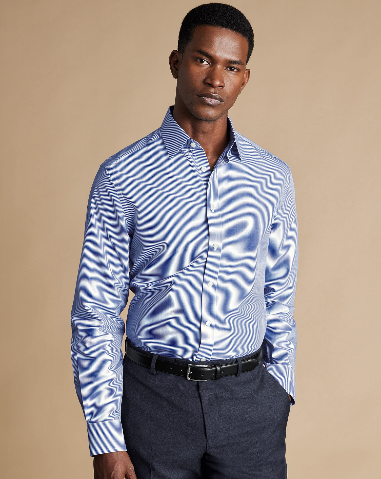 Non-Iron Bengal Stripe Shirt - Royal Blue