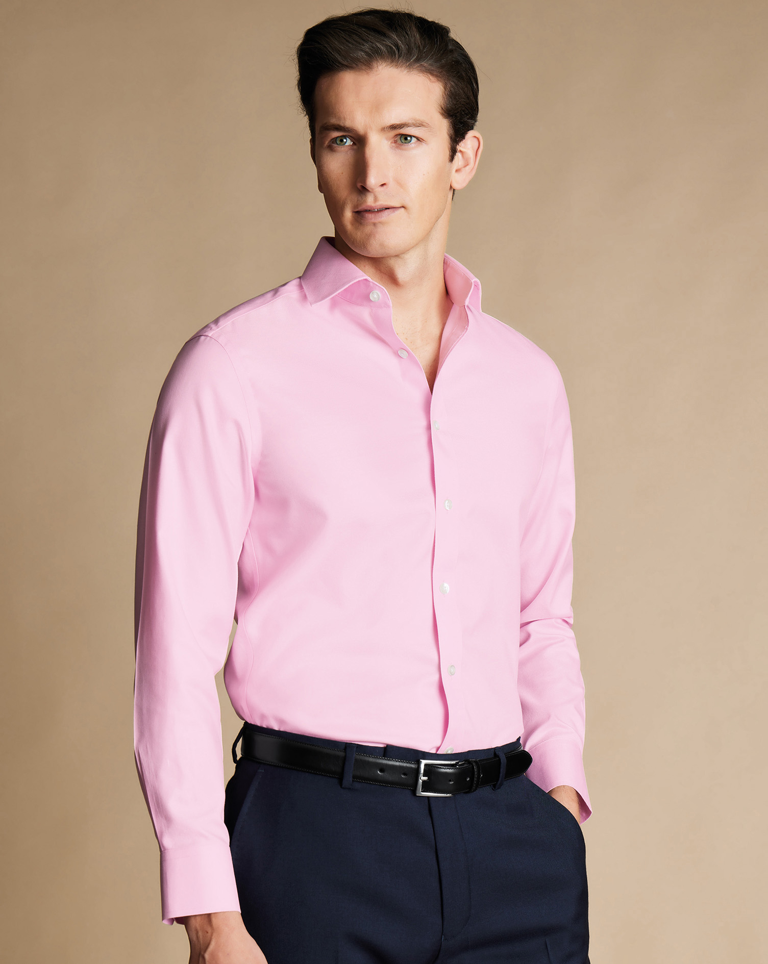 Non-Iron Twill Shirt - Pink