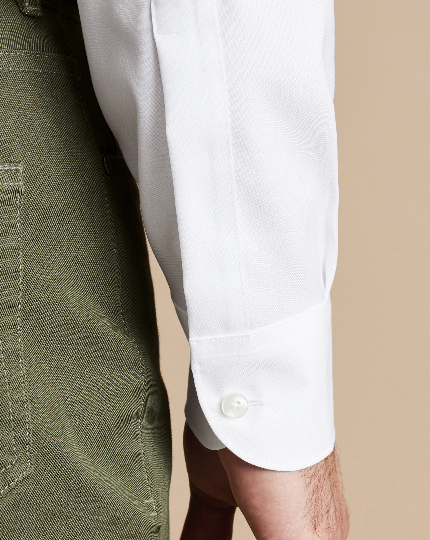 Button-Down Collar Non-Iron Oxford Shirt - White