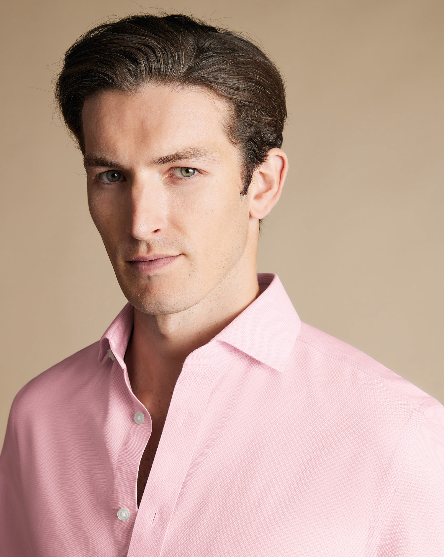 Cutaway Collar Non-Iron Mayfair Weave Shirt - Pink