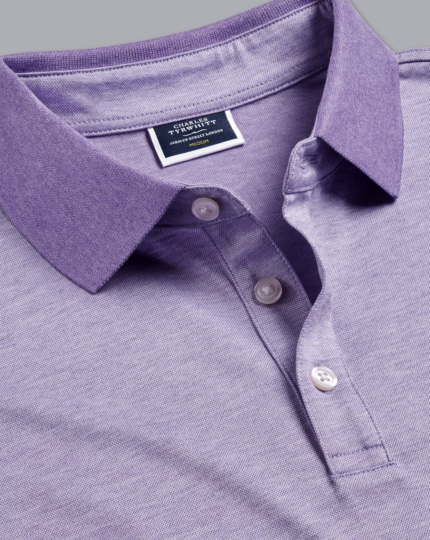 Birdseye Pique Polo - Mauve Purple | Charles Tyrwhitt