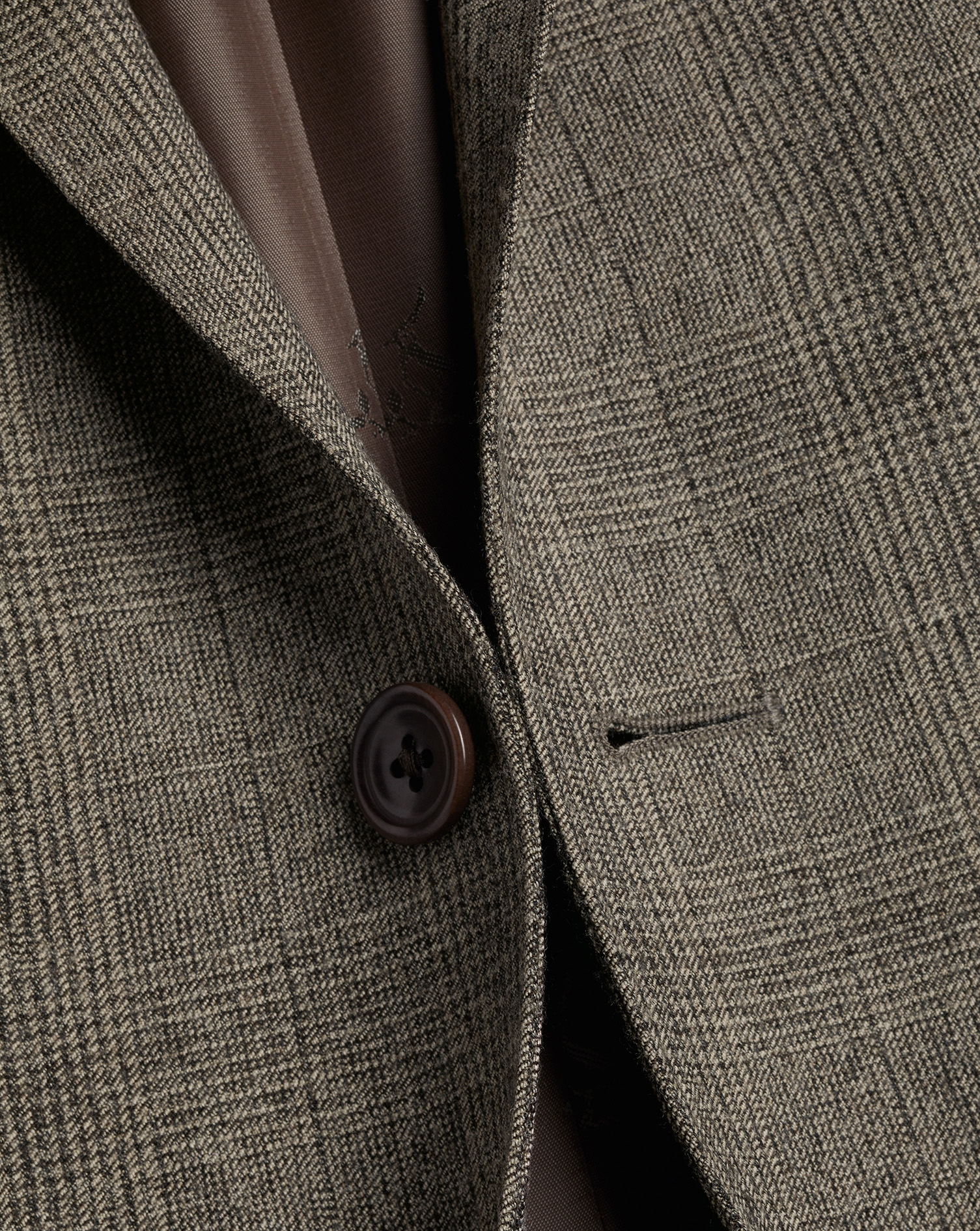 Prince of Wales Check Suit Jacket - Oatmeal