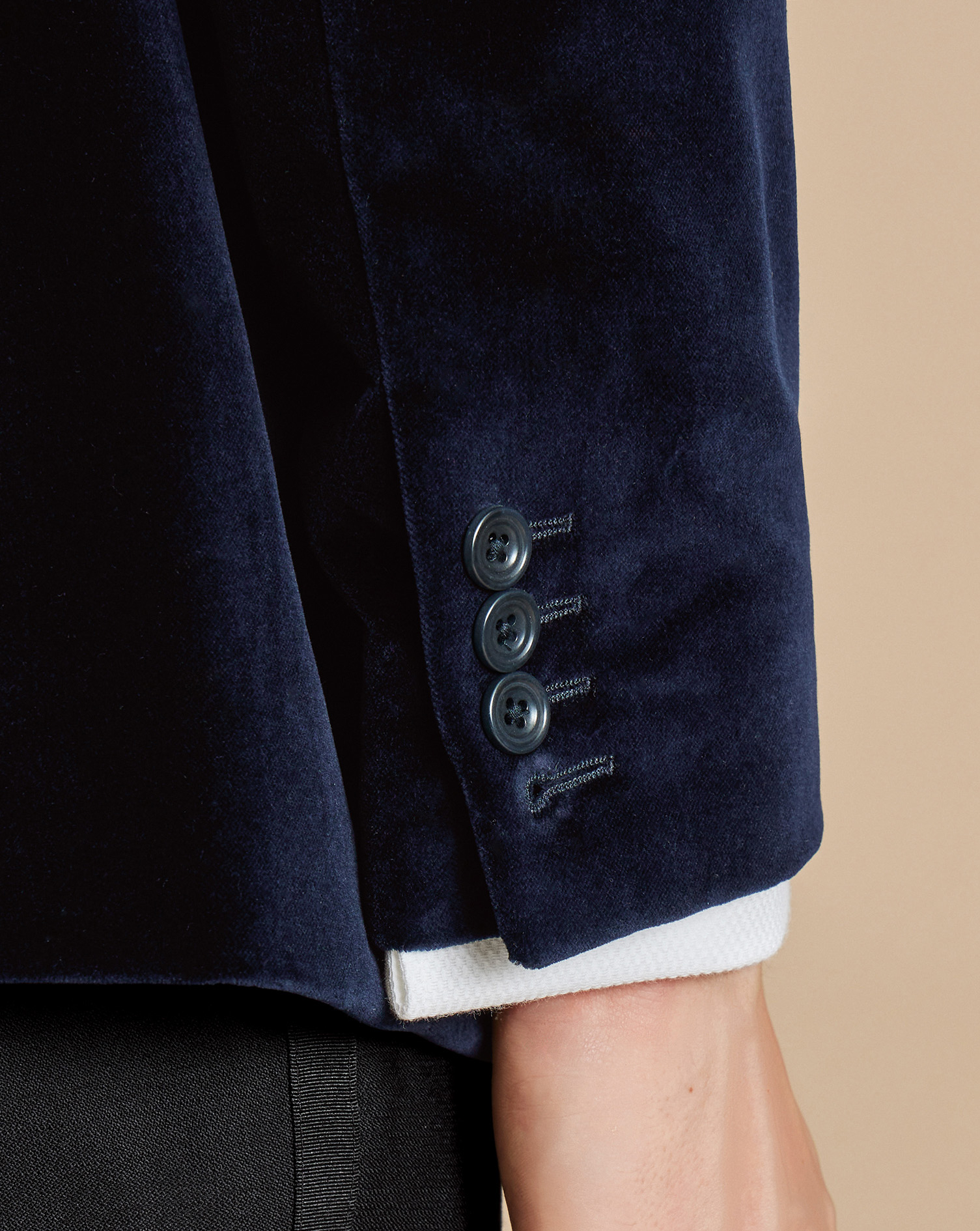 Italian Velvet Jacket - Navy