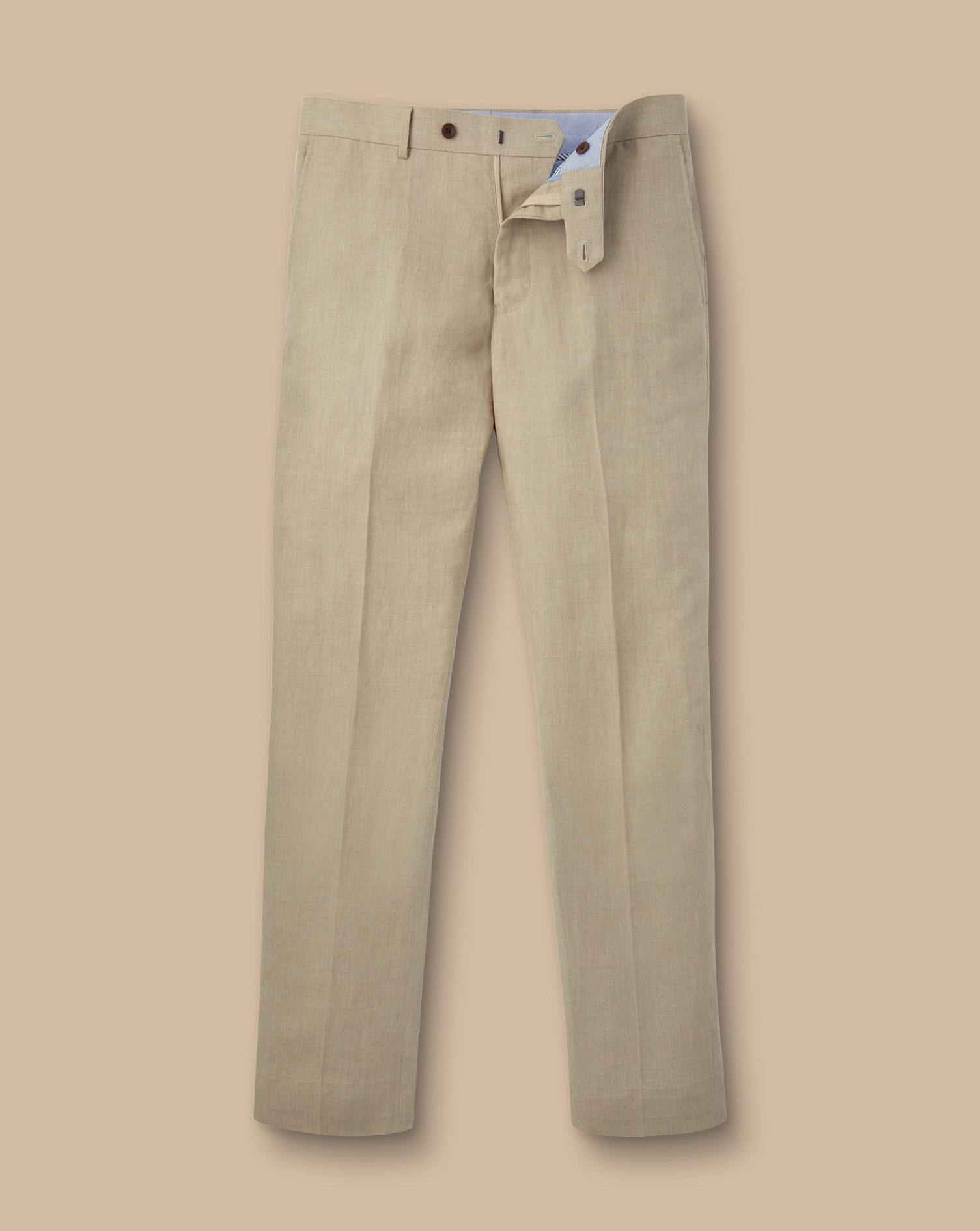 Double Breasted Linen Suit - Taupe