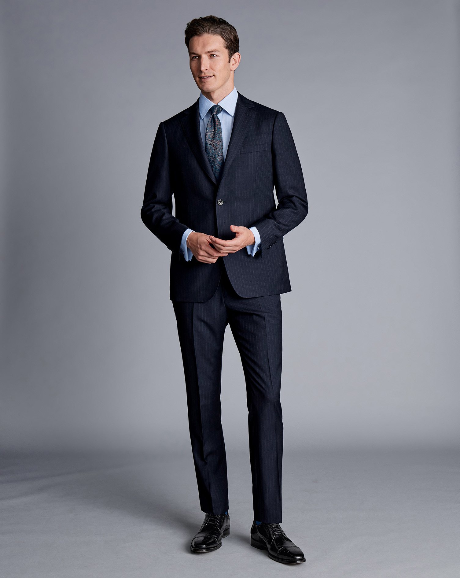 Ultimate Performance Stripe Suit - Navy