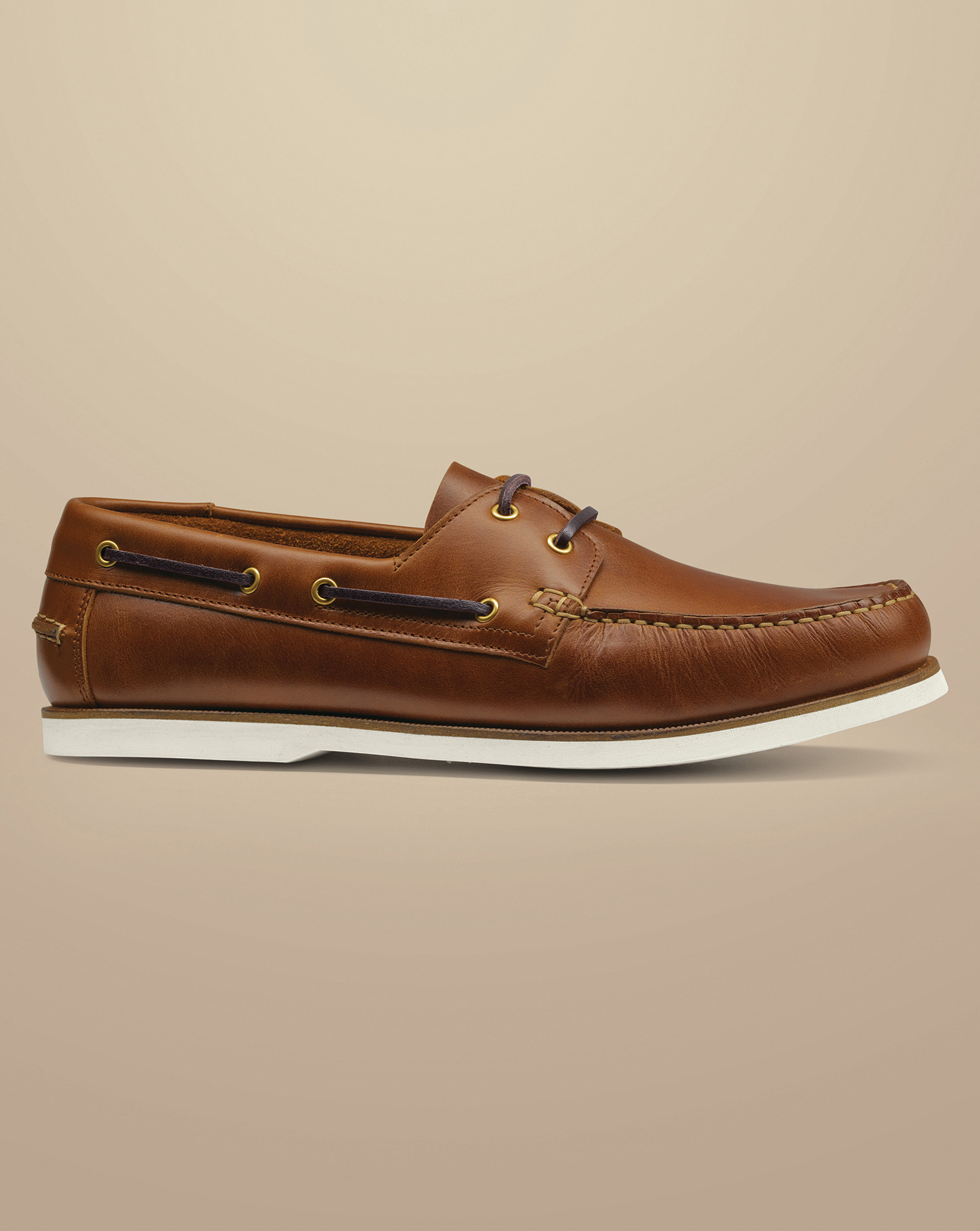 Leather Boat Shoe - Dark Tan