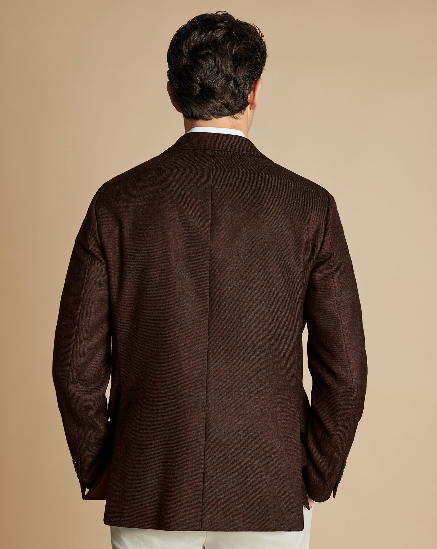 Wool Texture Jacket - Chocolate Brown