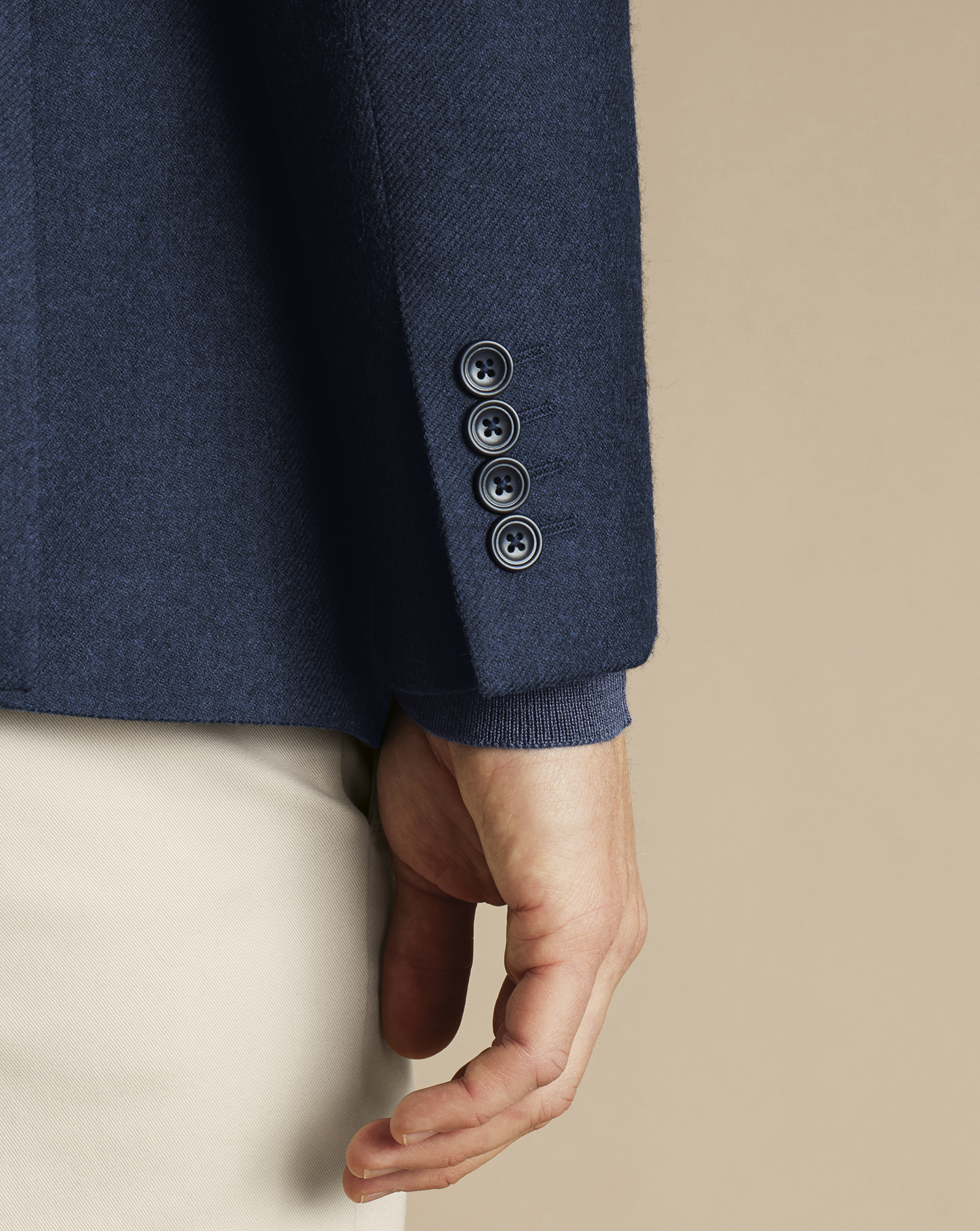 Twill Wool Jacket - Navy