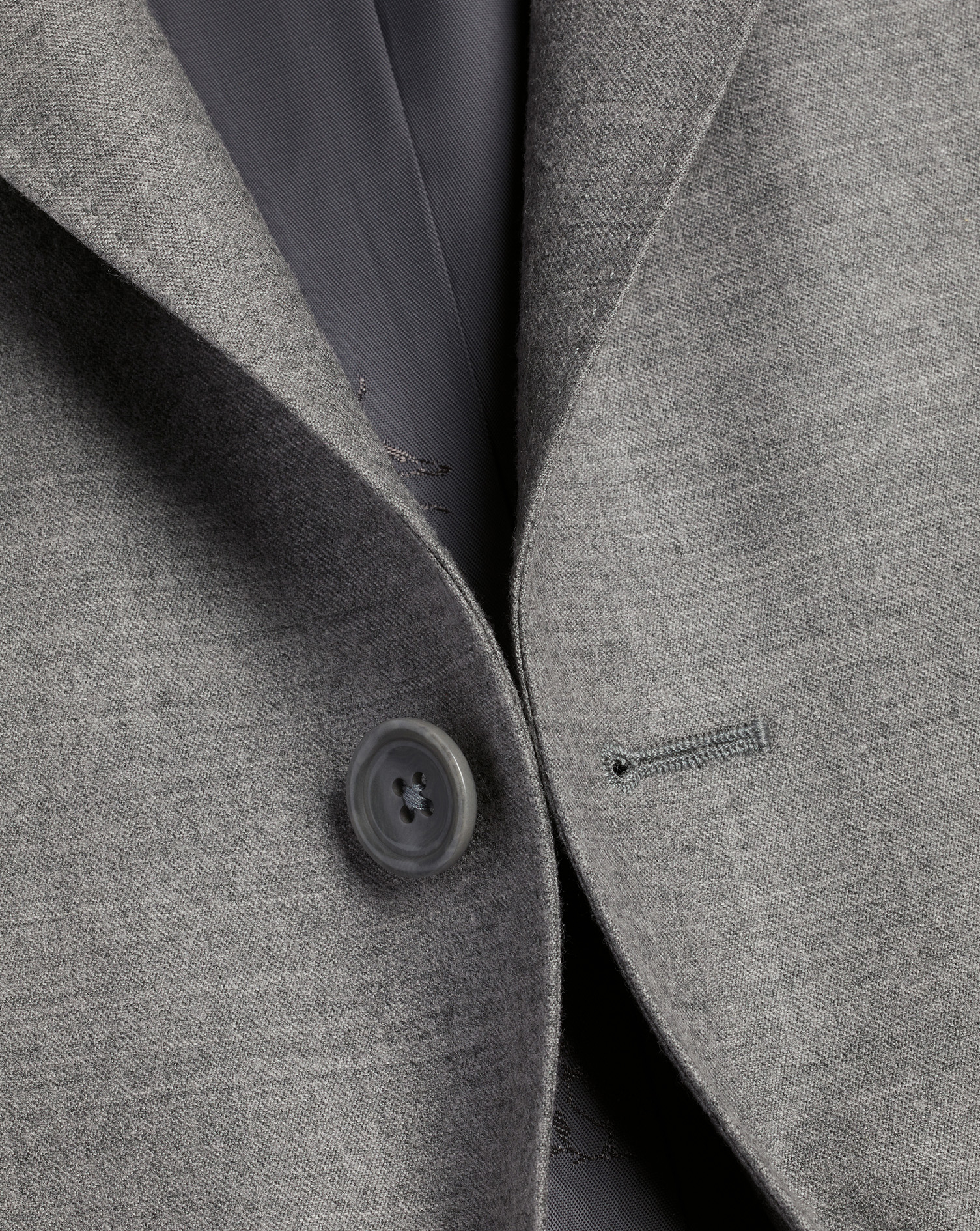 Italian Flannel Suit Jacket  - Grey