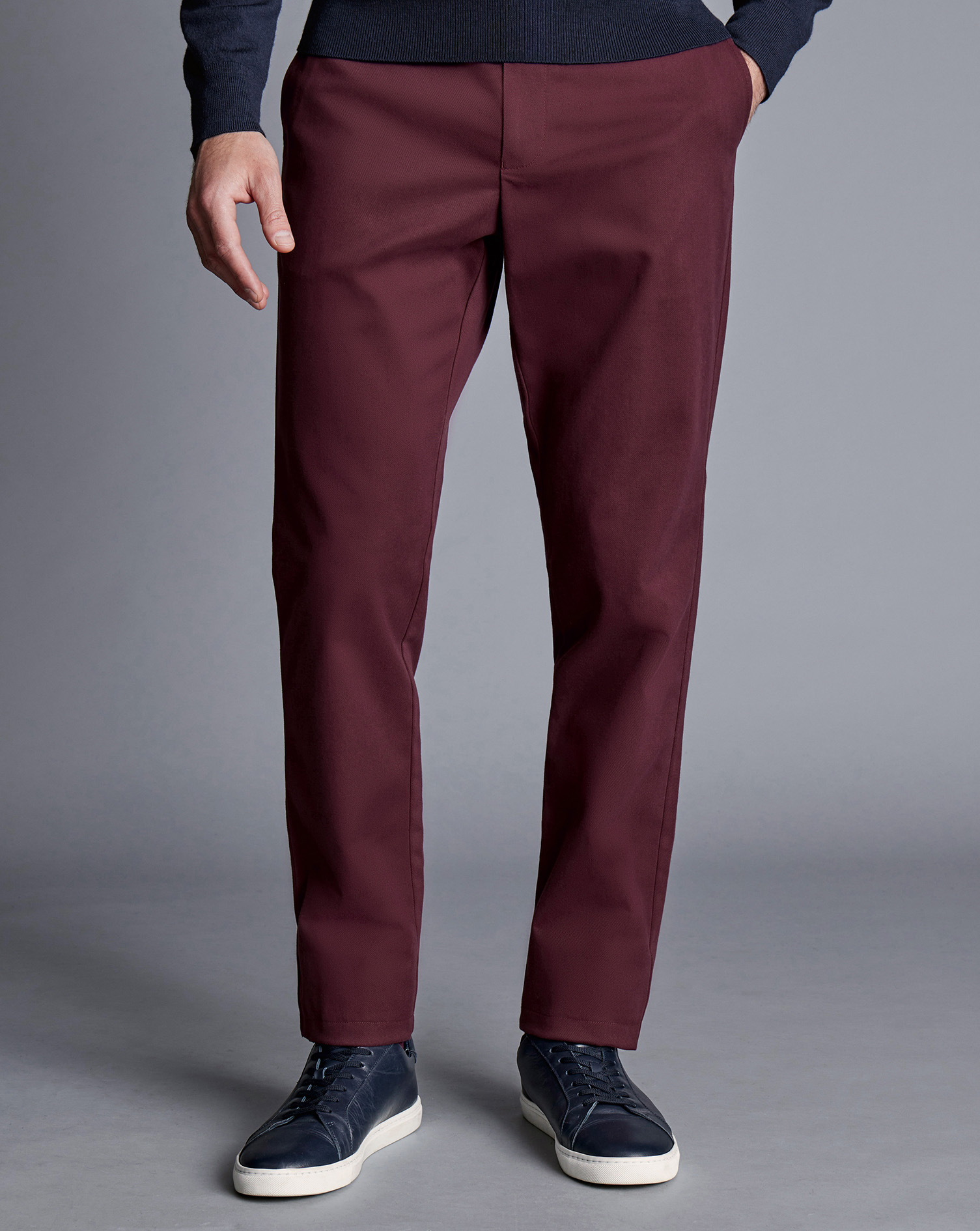 Ultimate Non-Iron Chinos - Wine Red