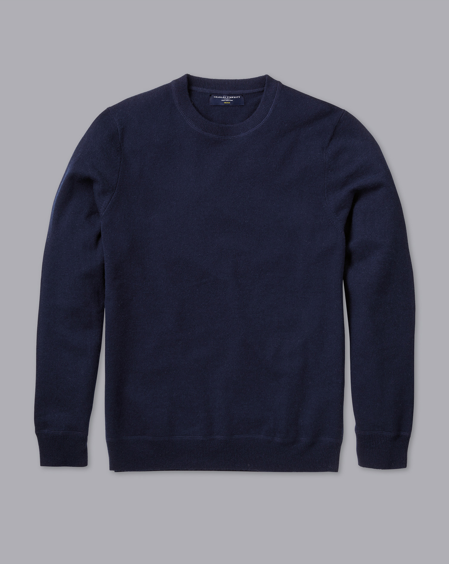 Merino Cashmere Crew Neck Jumper - Navy