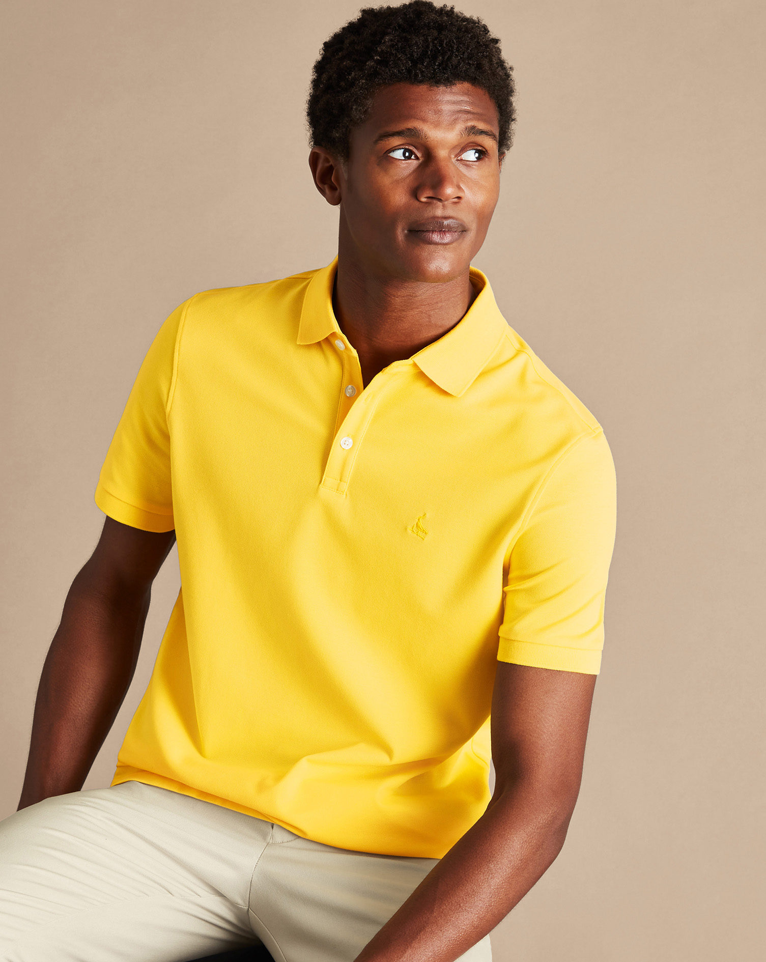 Tyrwhitt Pique Polo - Lemon