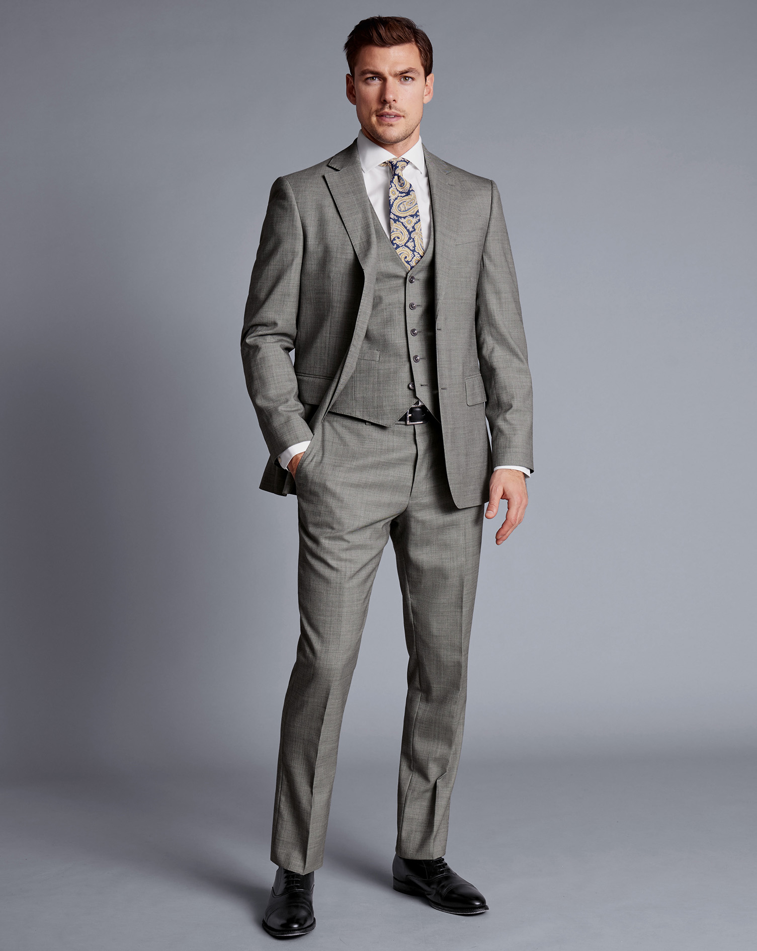 Sharkskin Suit - Light Grey