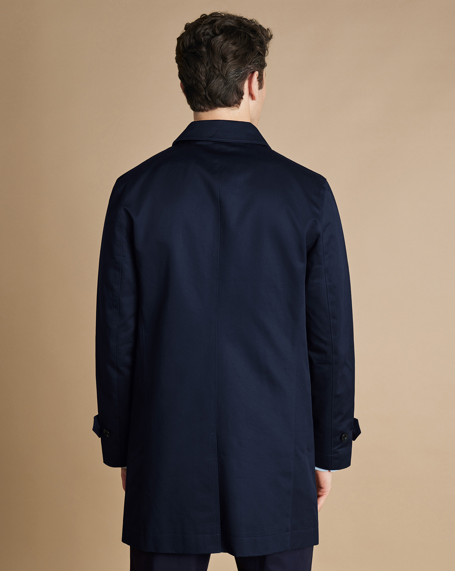 Showerproof Cotton Raincoat - French Navy