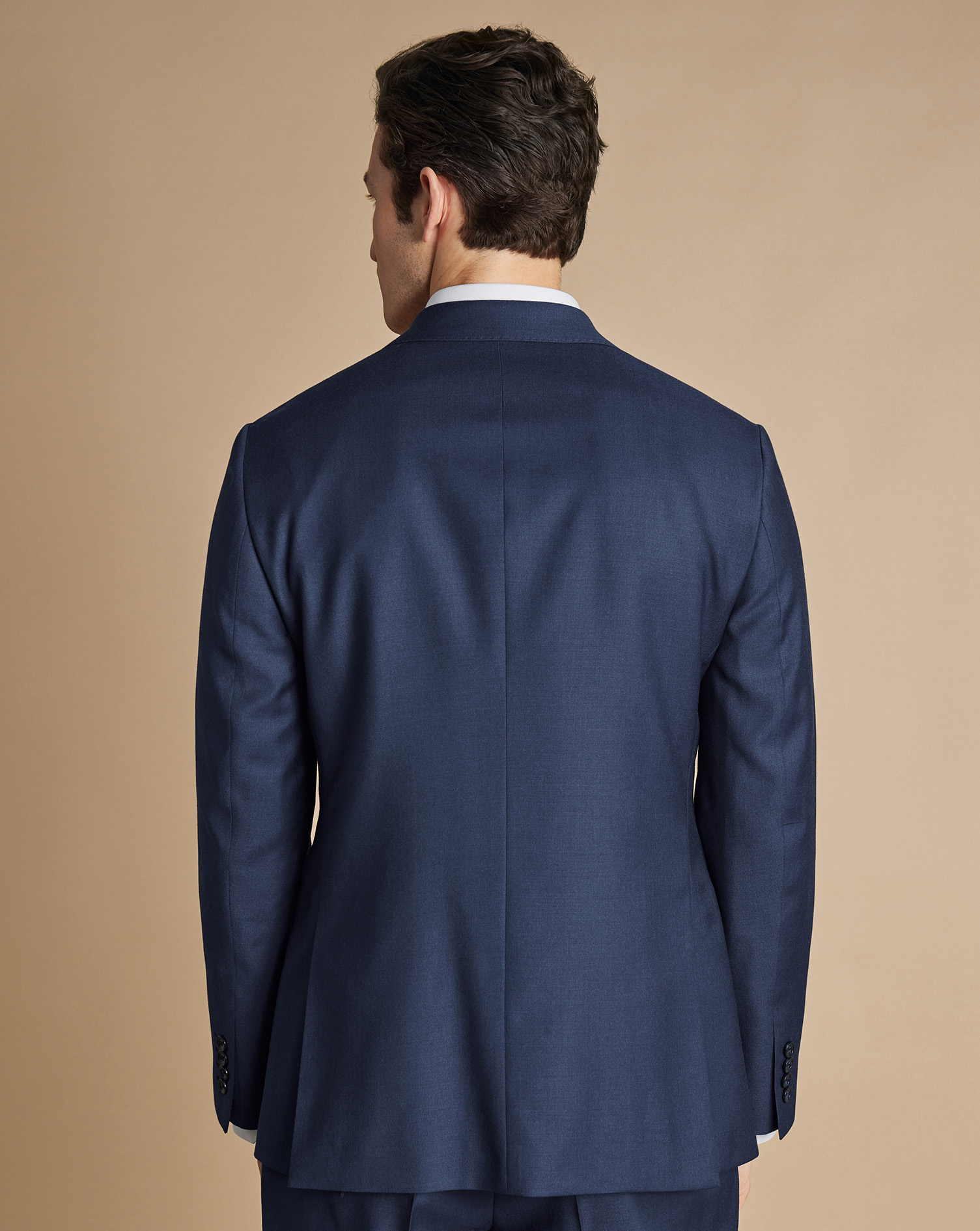 Natural Stretch Twill Suit - Indigo Blue