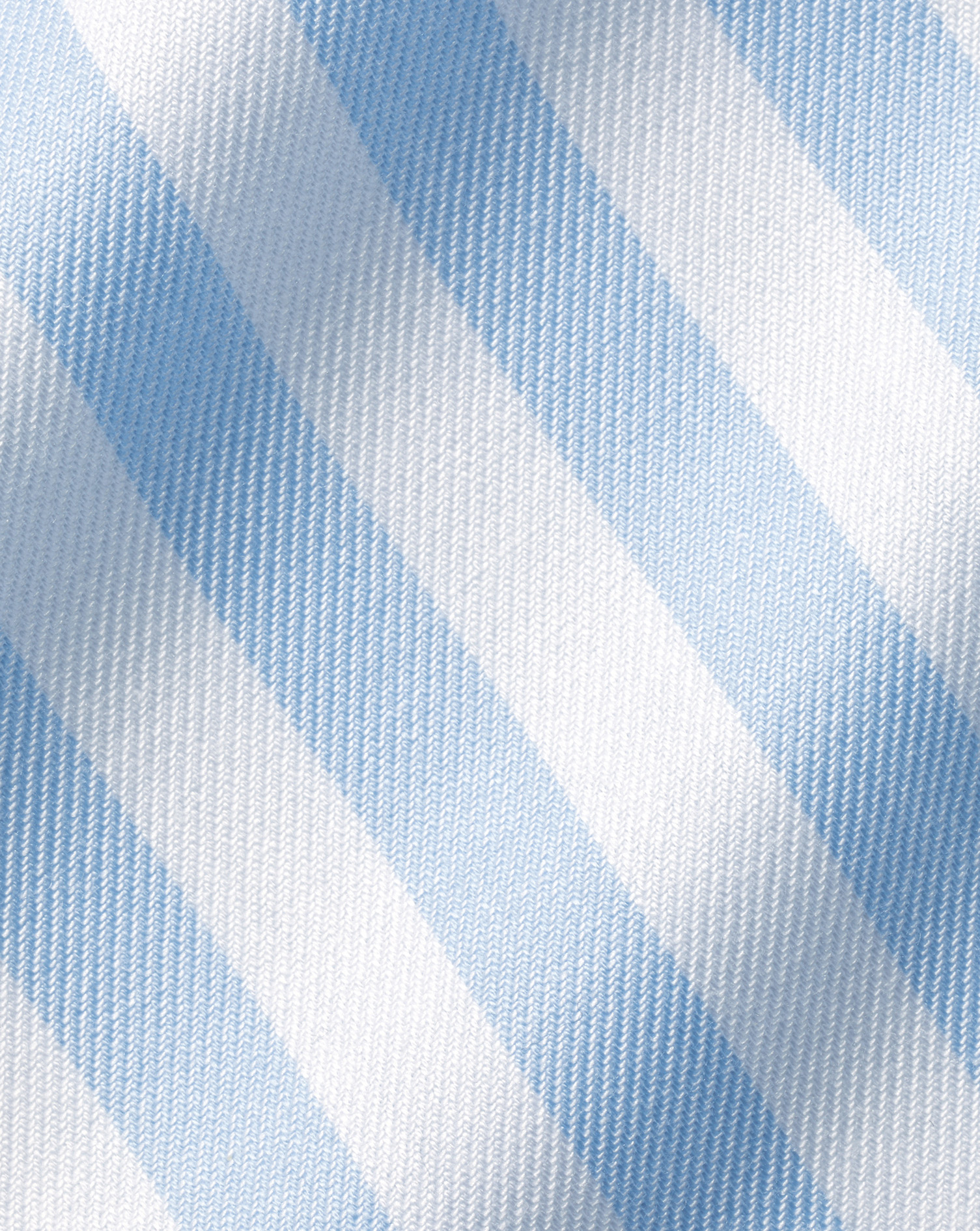 Cutaway Collar Non-Iron Twill Wide Stripe Shirt - Sky Blue