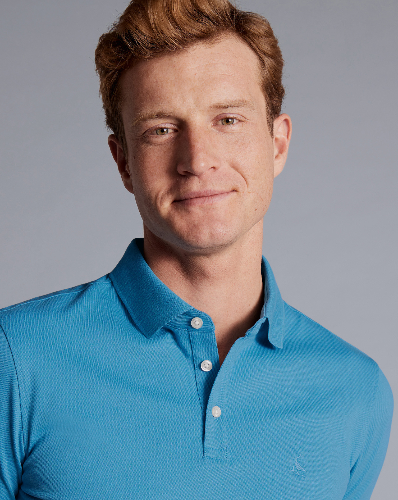 Tyrwhitt Pique Polo - Light Turquoise