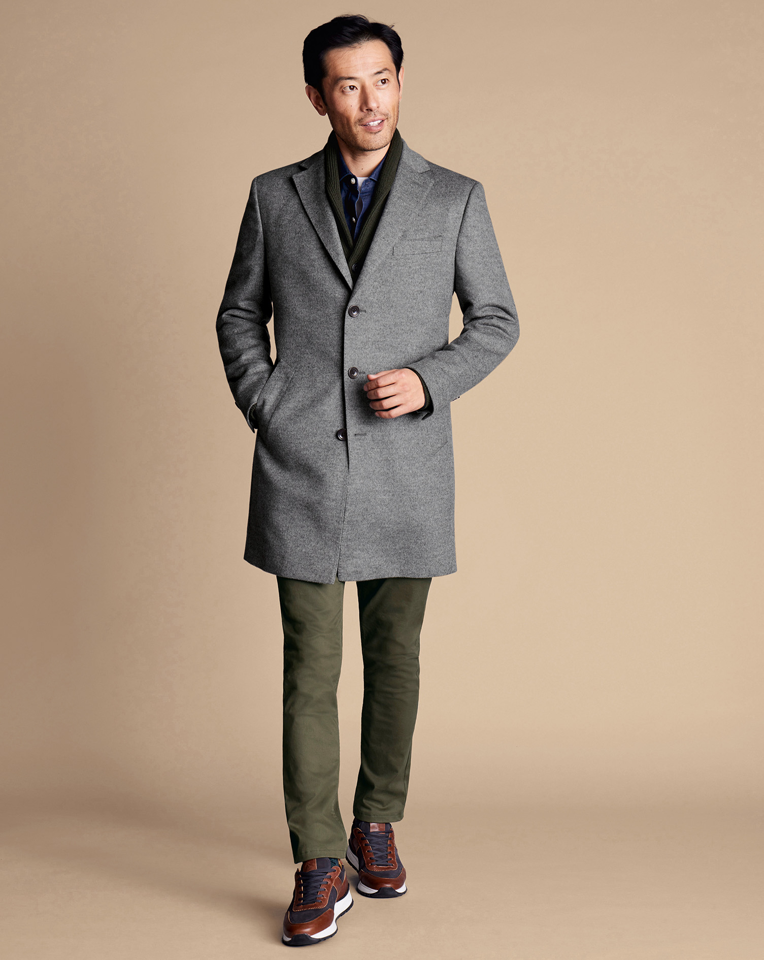 Wool Overcoat - Light Grey