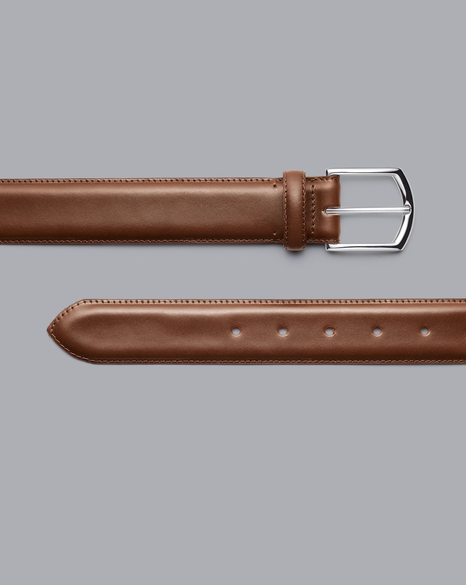 Made in England Leather Formal Belt - Tan