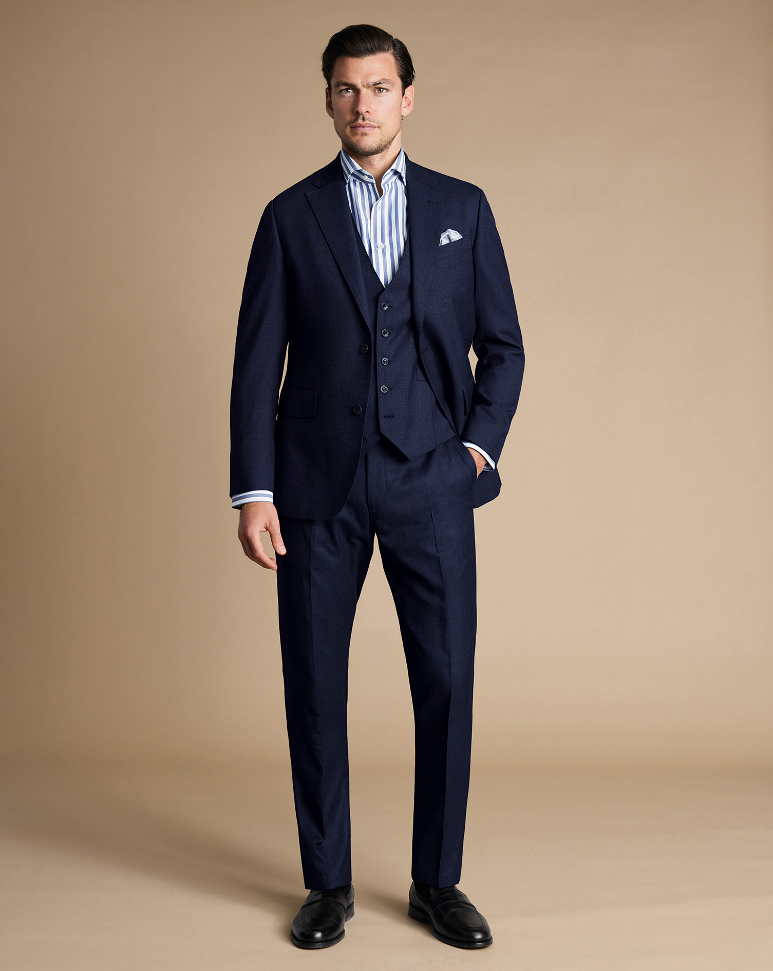 Ultimate Performance End-on-End Suit Jacket - Navy