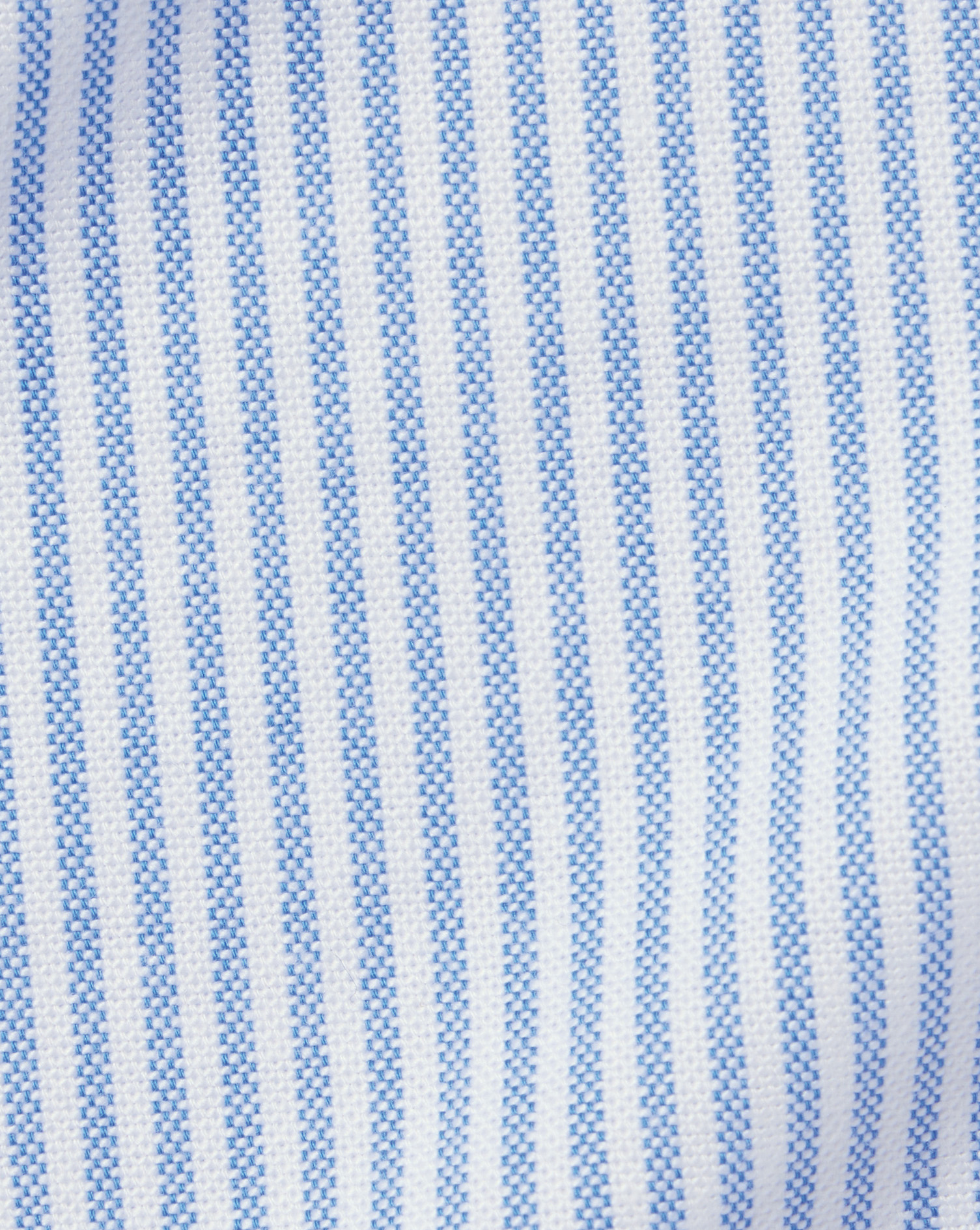 Washed Oxford Stripe Short Sleeve Shirt - Blue