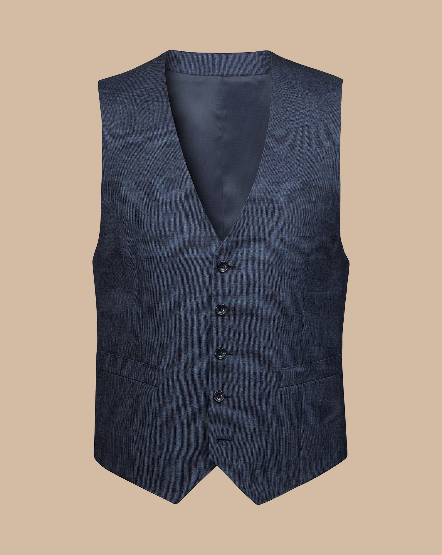 Prince of Wales Check Suit - Heather Blue