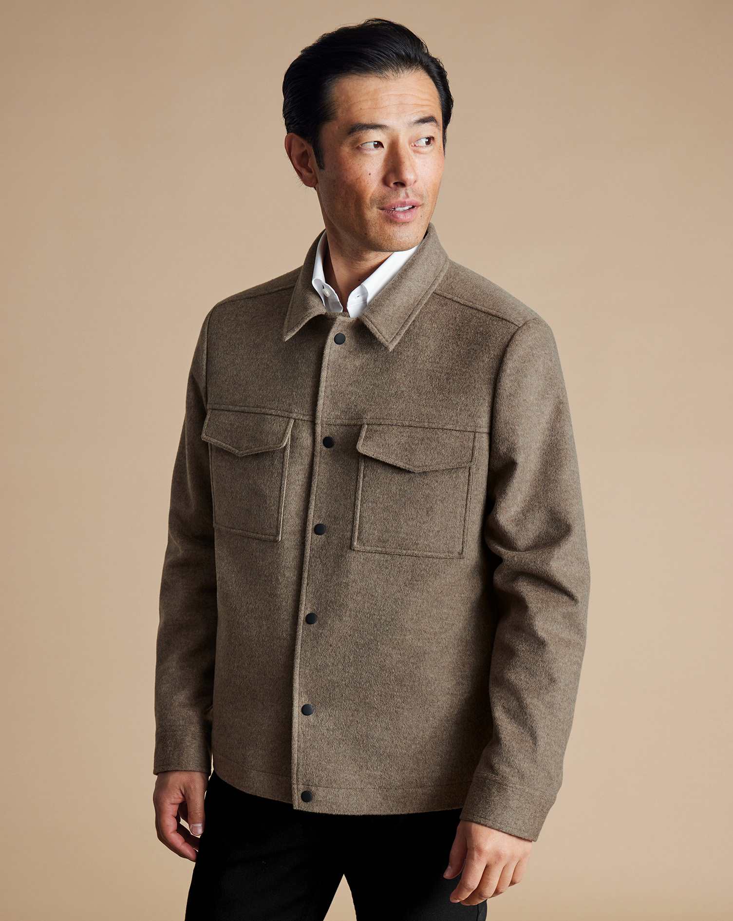 Wool Harrington Jacket - Oatmeal