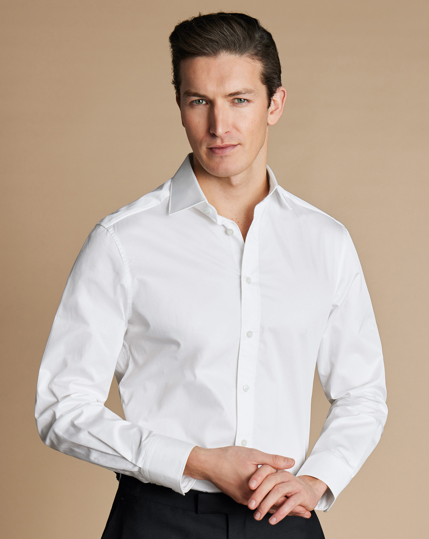 Luxury 140s Twill Shirt - White