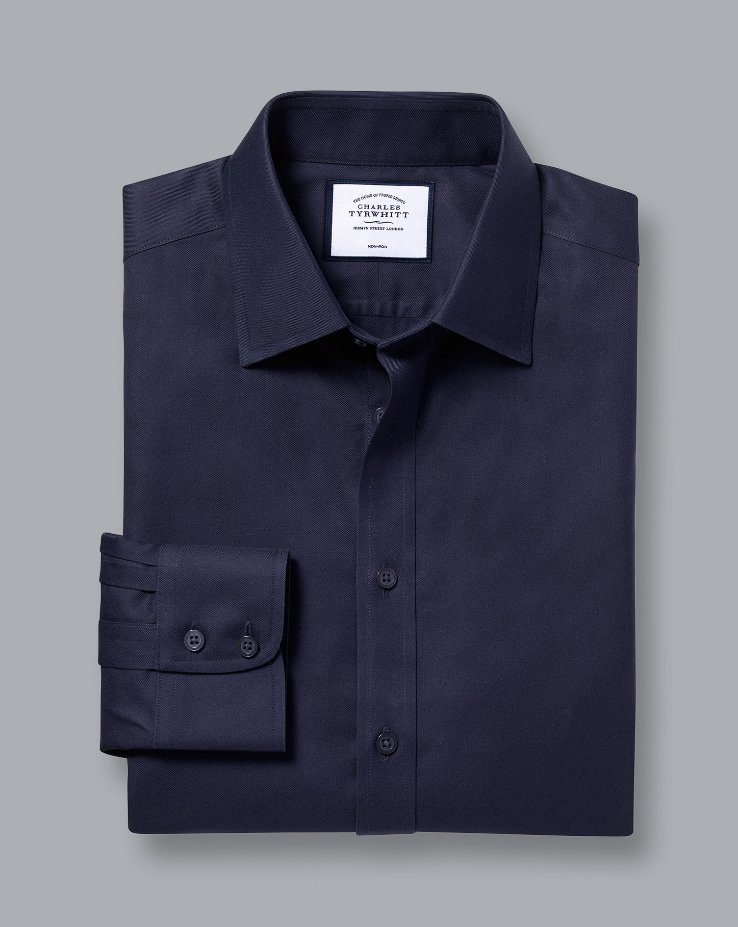 Non-Iron Twill Shirt - Navy