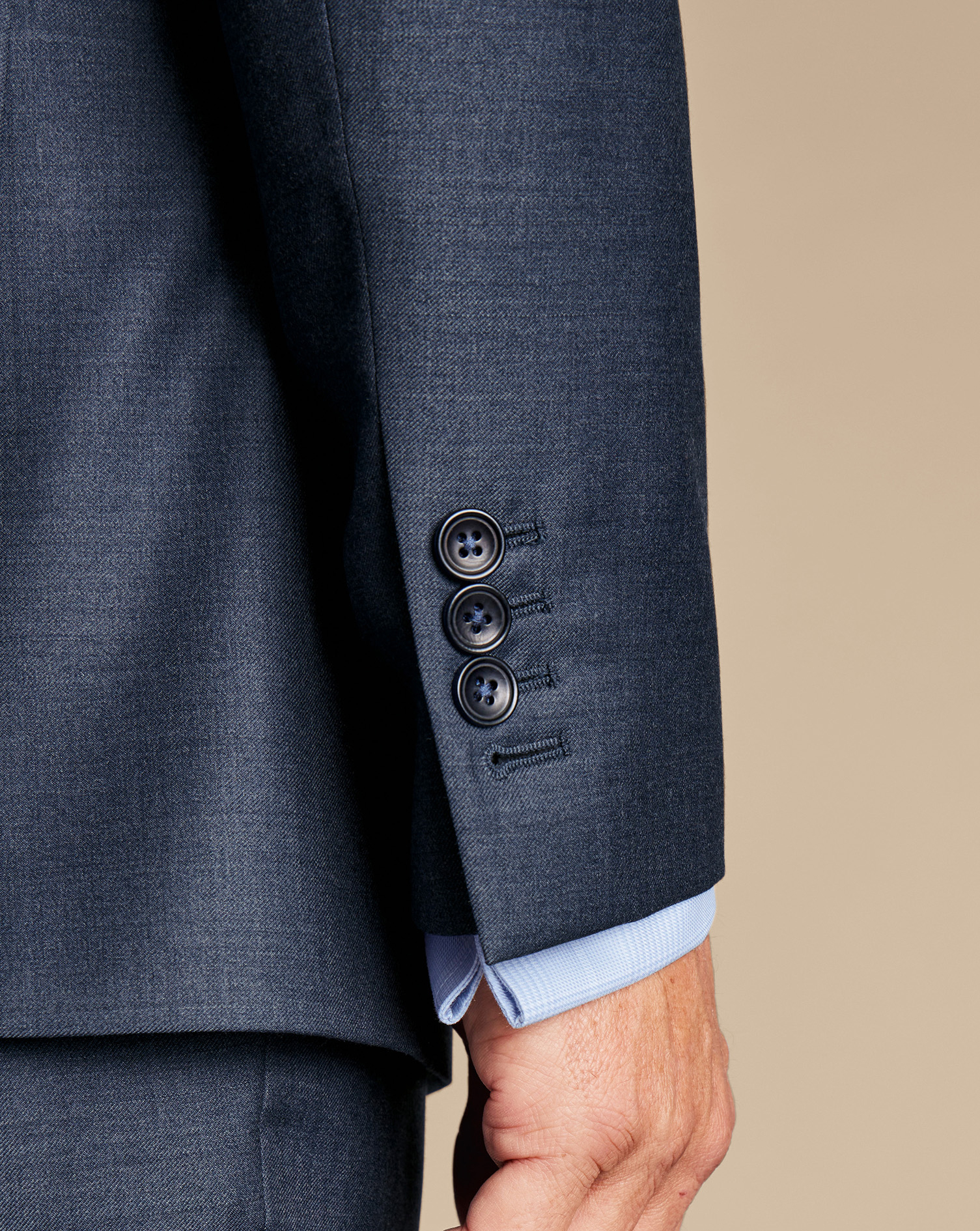 Italian Suit Jacket - Steel Blue