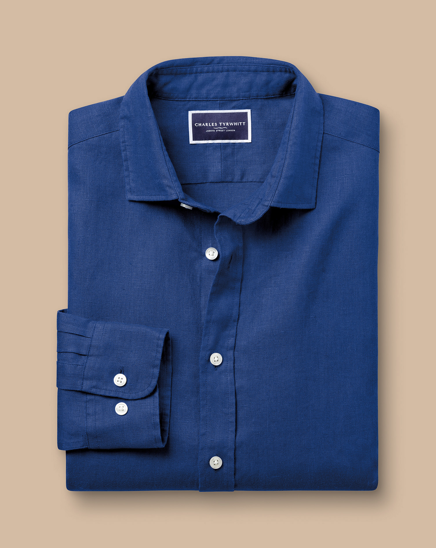 Pure Linen Shirt - Royal Blue