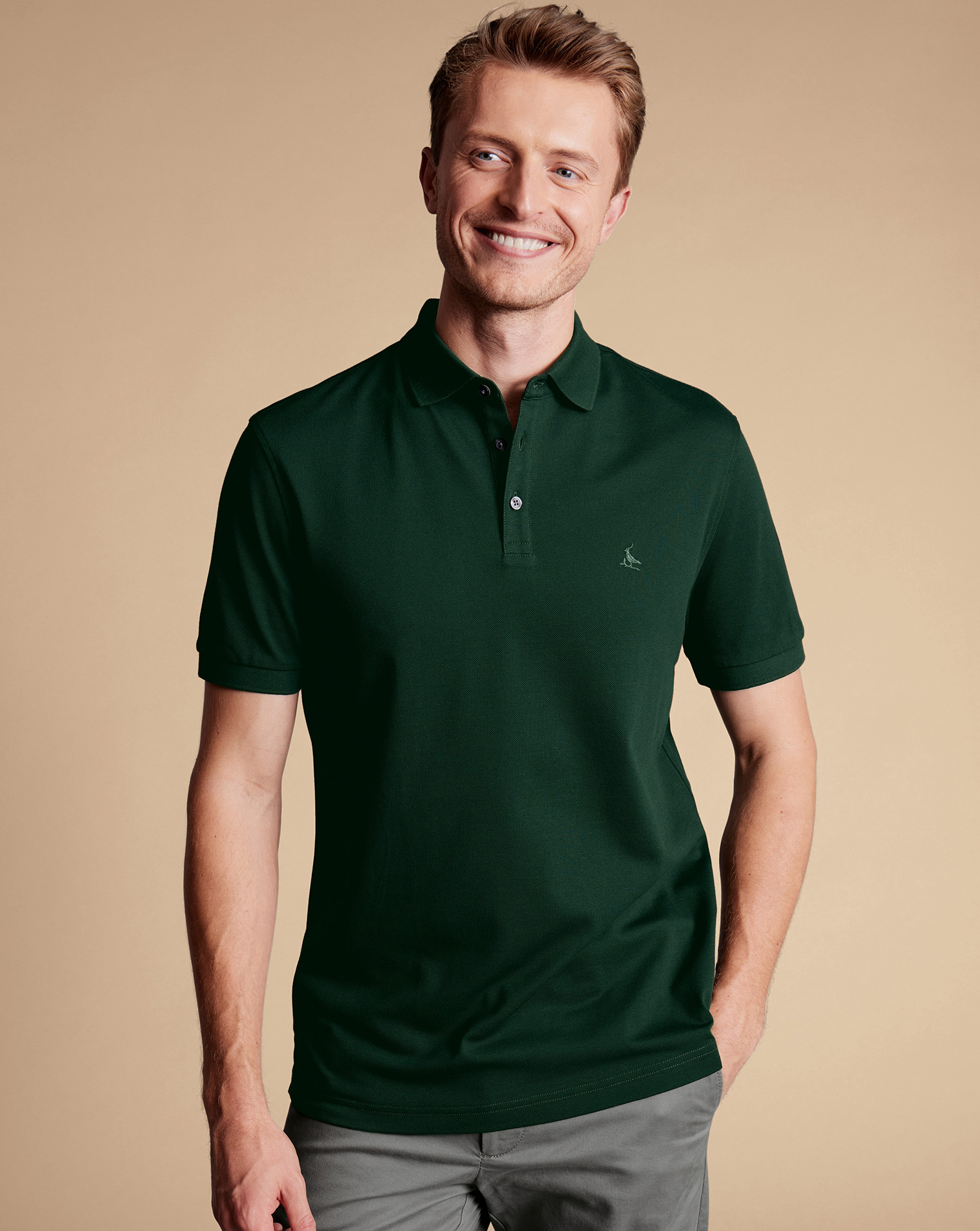 Tyrwhitt Pique Polo - Dark Green