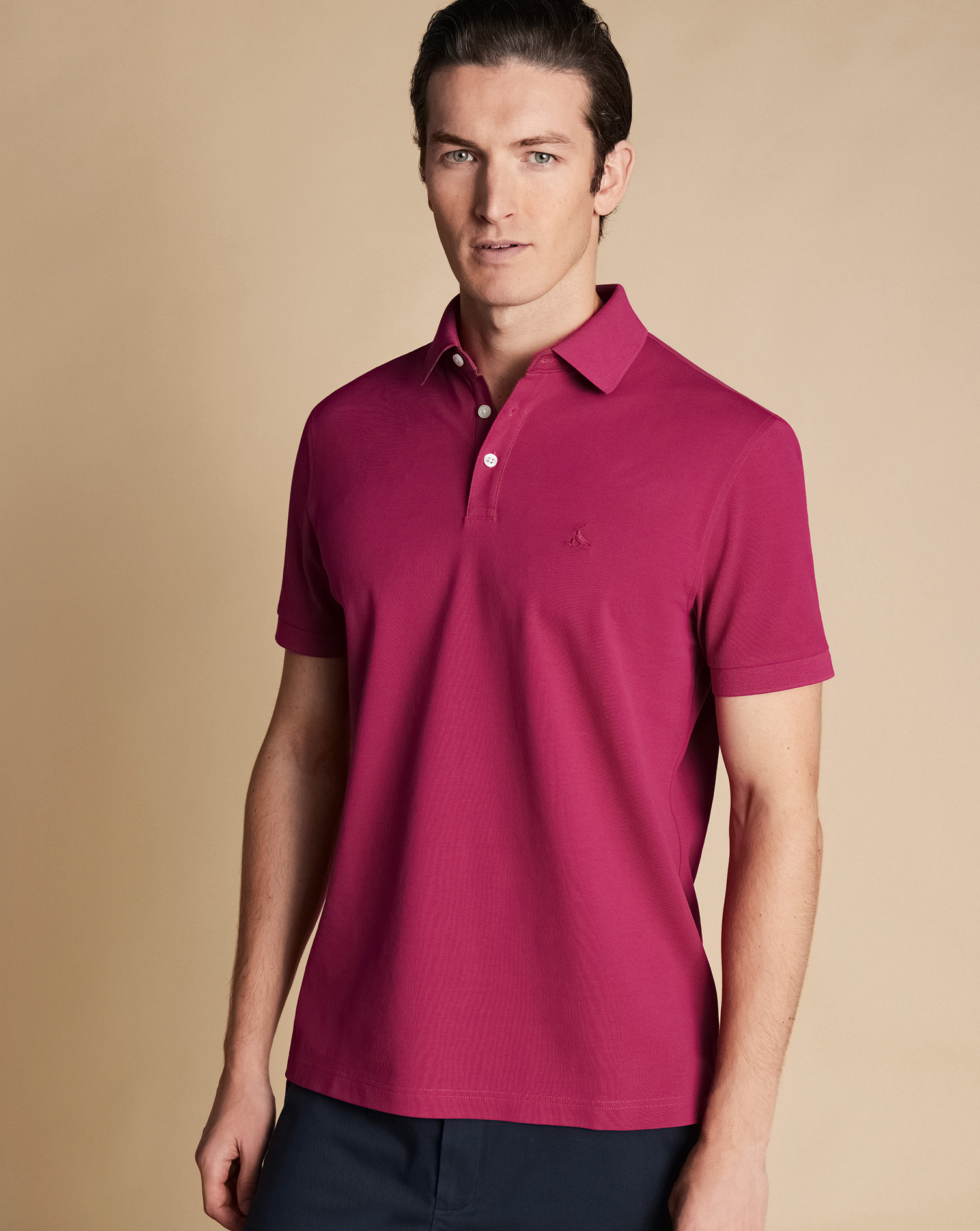 Tyrwhitt Pique Polo - Bright Pink