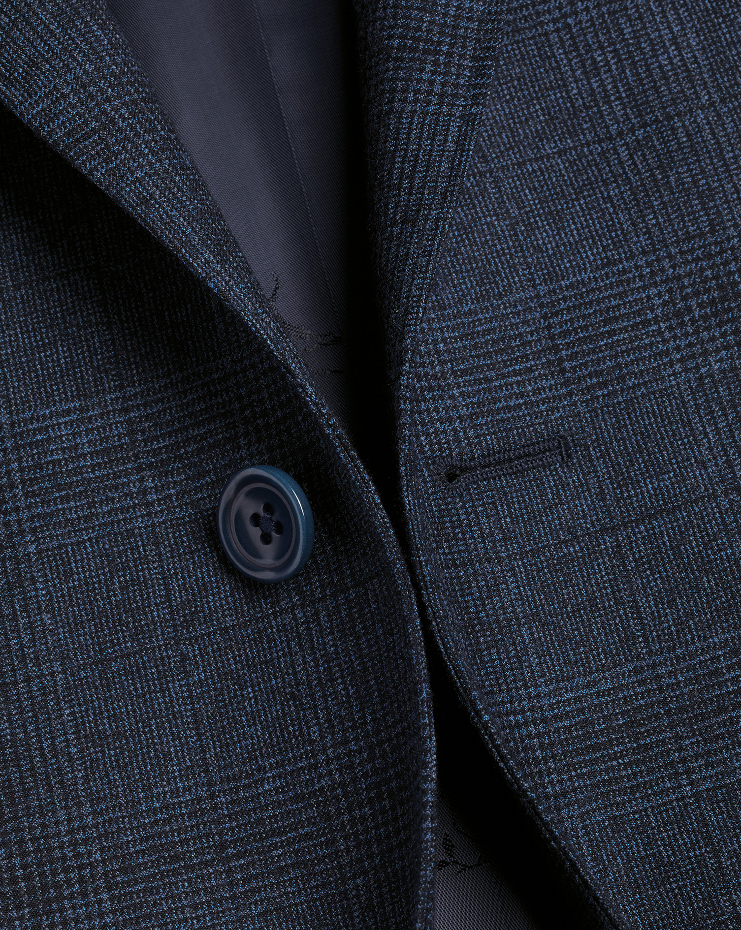 Ultimate Performance Check Suit Jacket  - Steel Blue