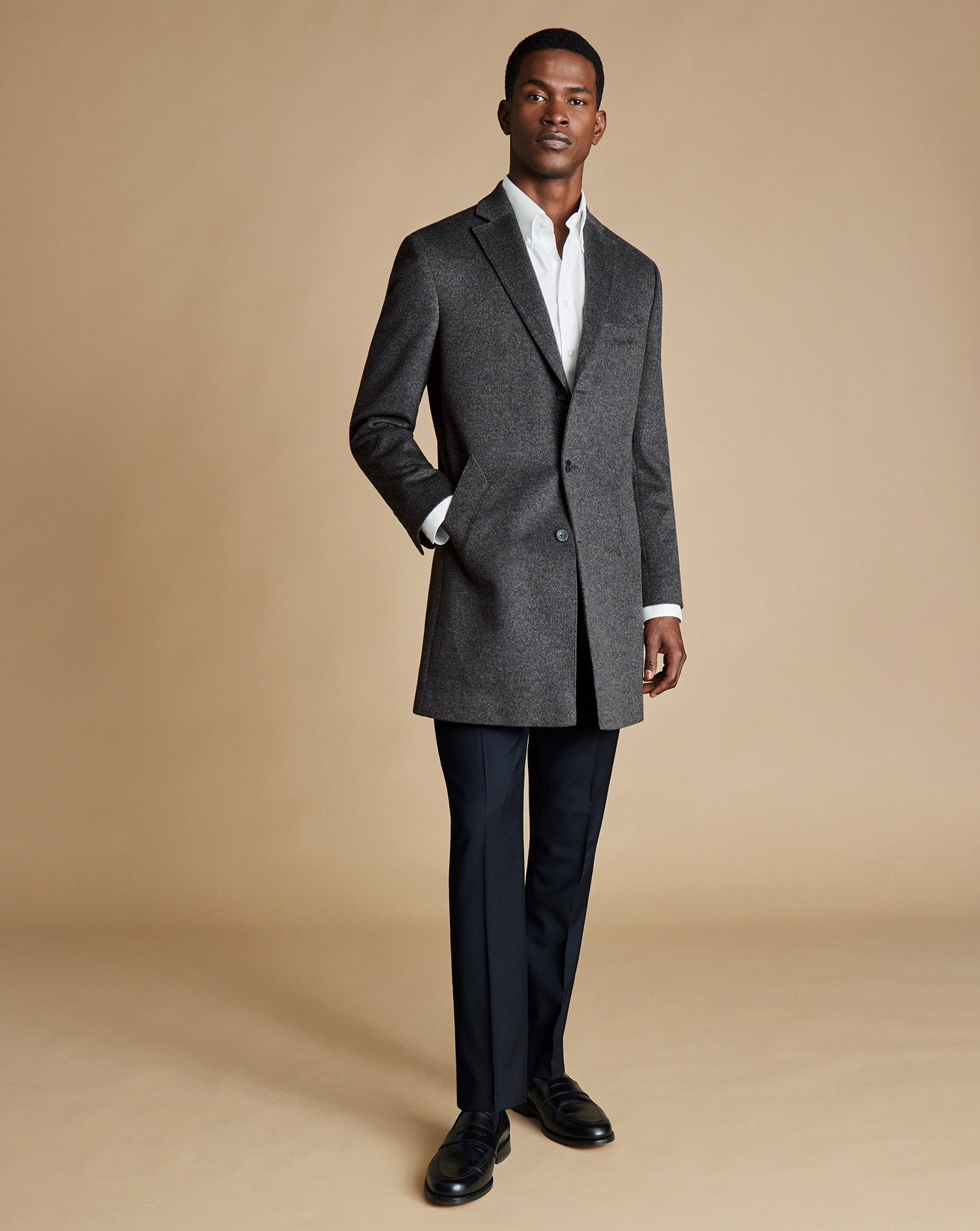 Wool Overcoat - Dark Grey