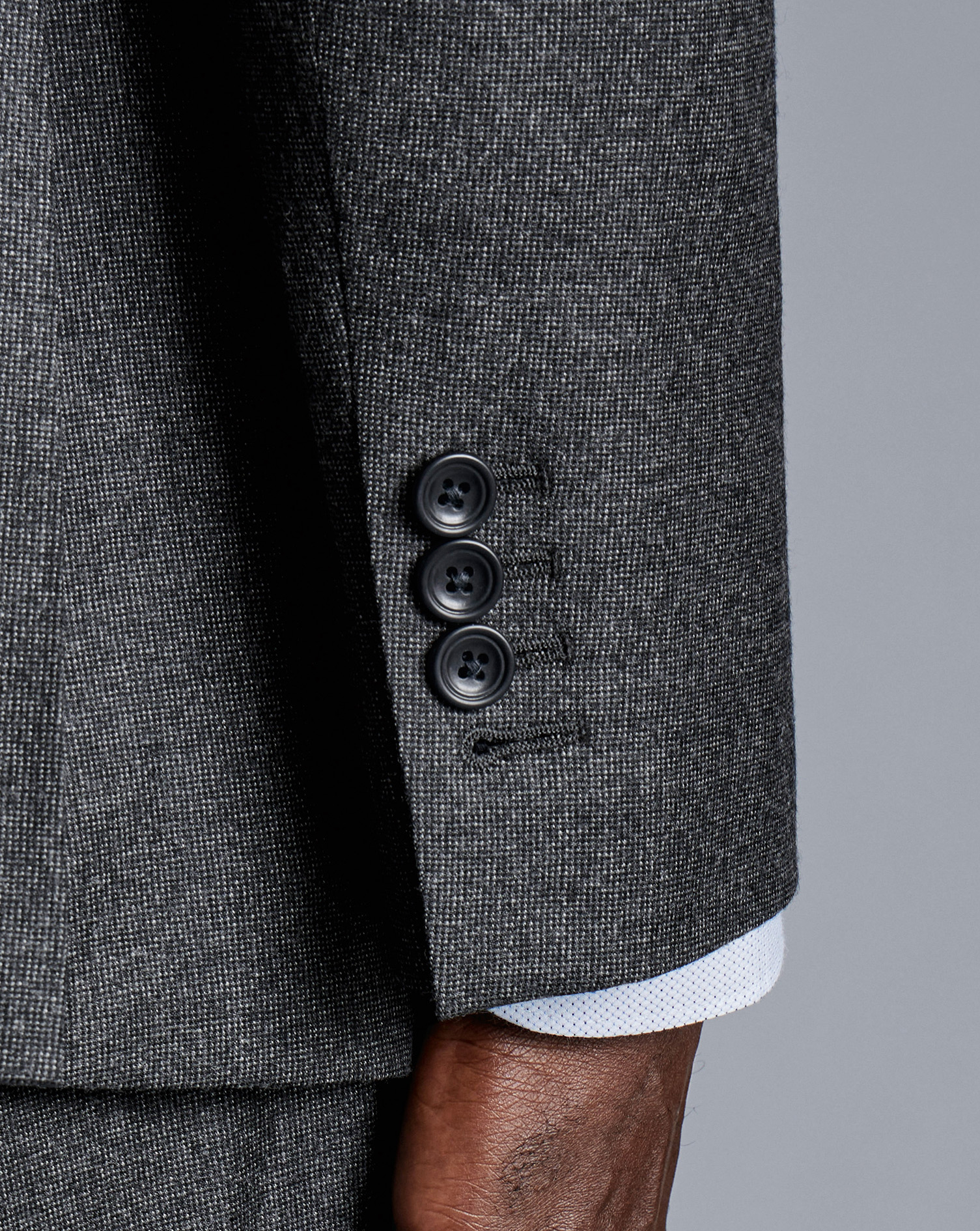 Italian Pindot Suit - Grey