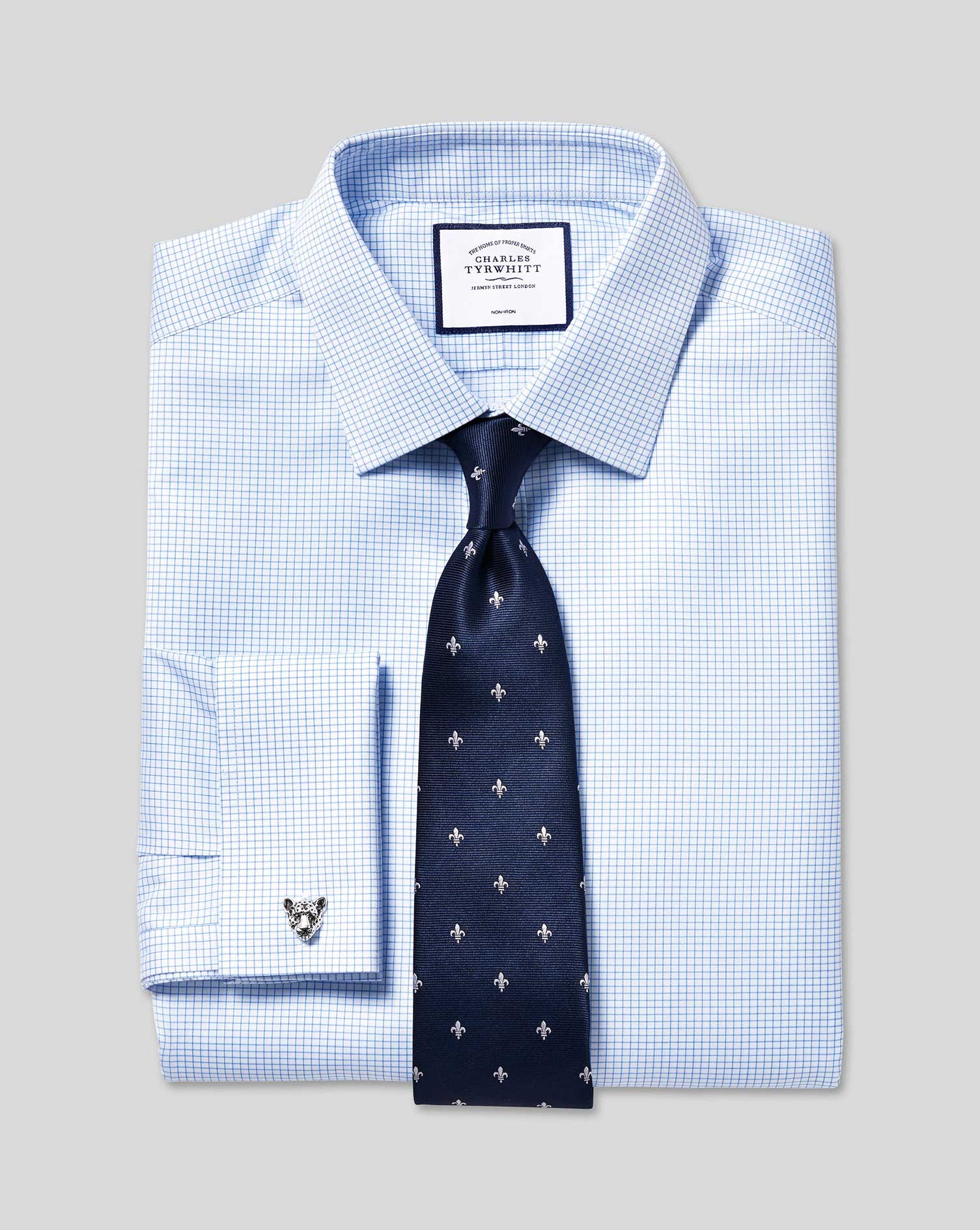 Silk Fleur-de-lys Tie - French Blue