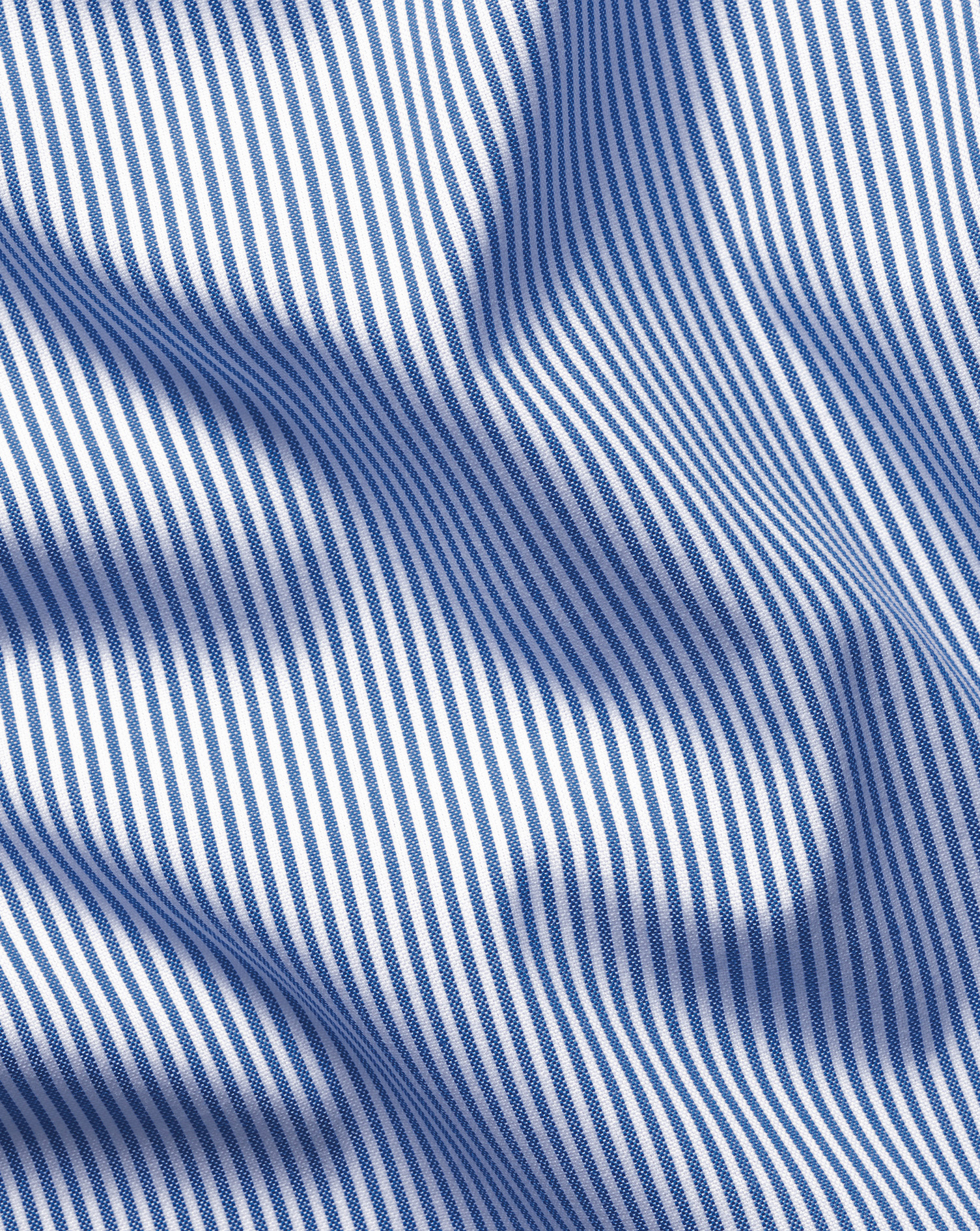 Button-Down Collar Non-Iron Stripe Oxford Shirt - Cobalt Blue