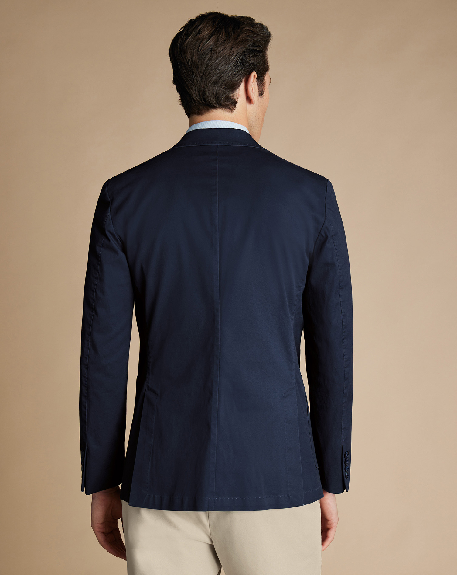 Cotton Stretch Jacket - Navy