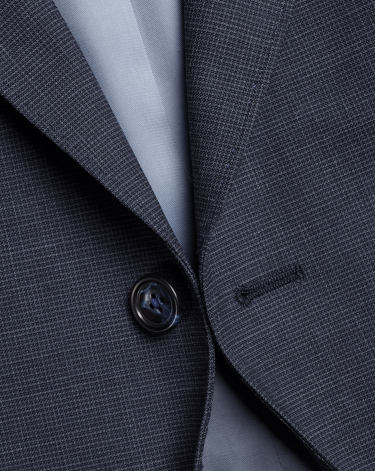 Micro Check Suit - Steel Blue