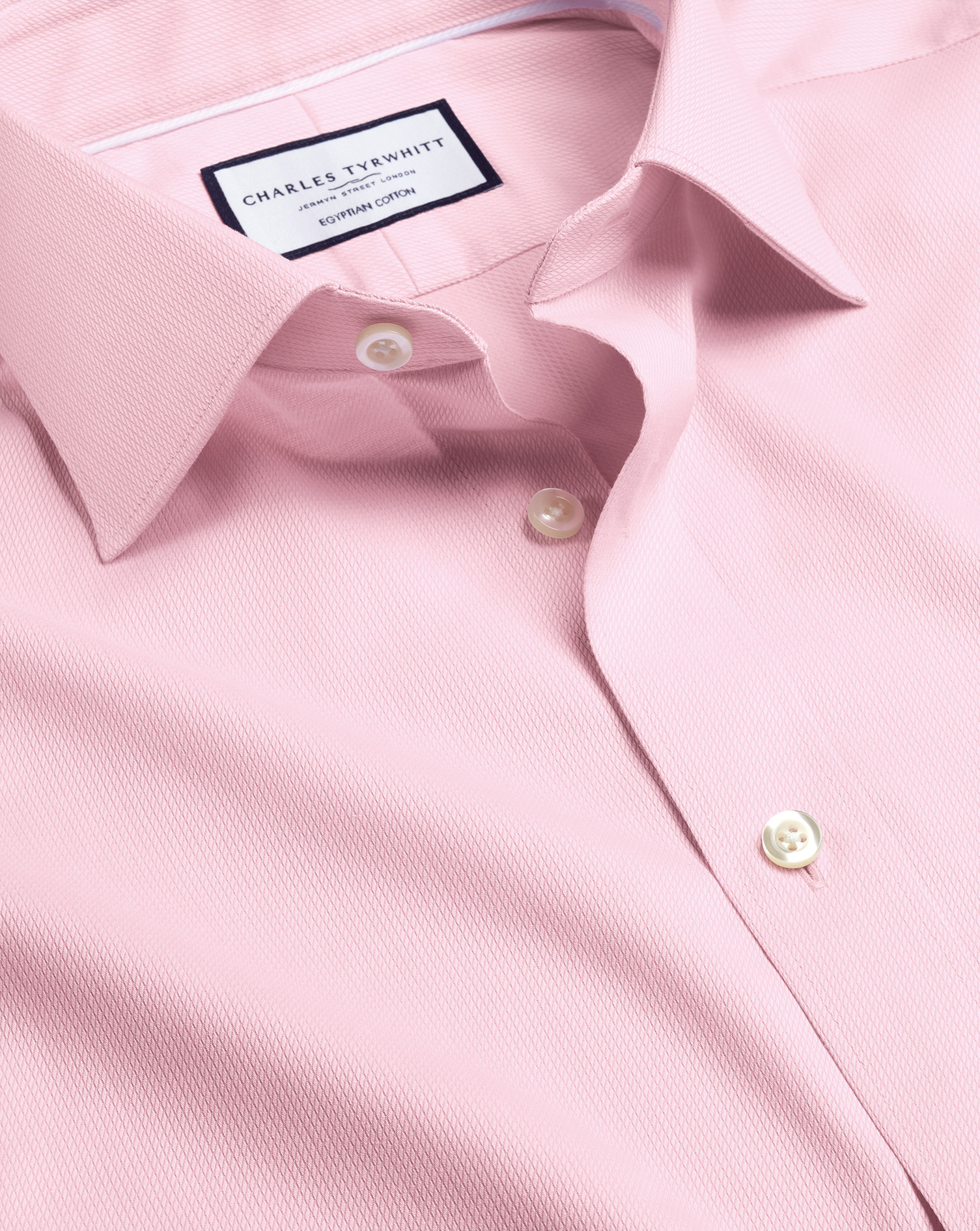 Charles Tyrwhitt Men's  Semi-cutaway Collar Egyptian Windsor Weave Dress Shirt In Pink