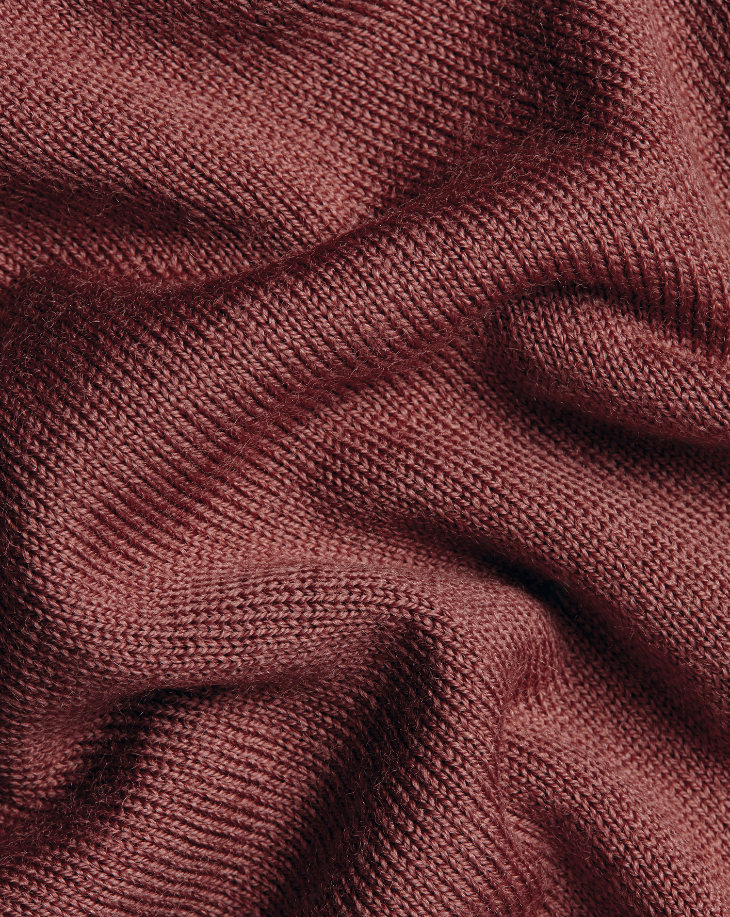 Merino V-Neck Jumper - Rosewood