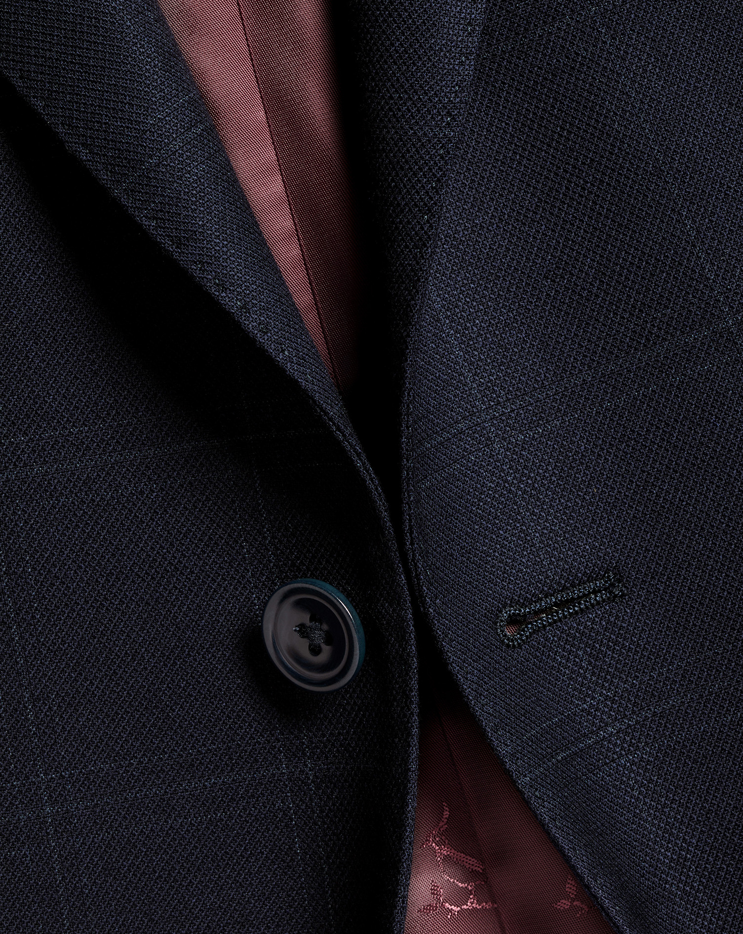 Ultimate Performance Check Suit Jacket - Navy