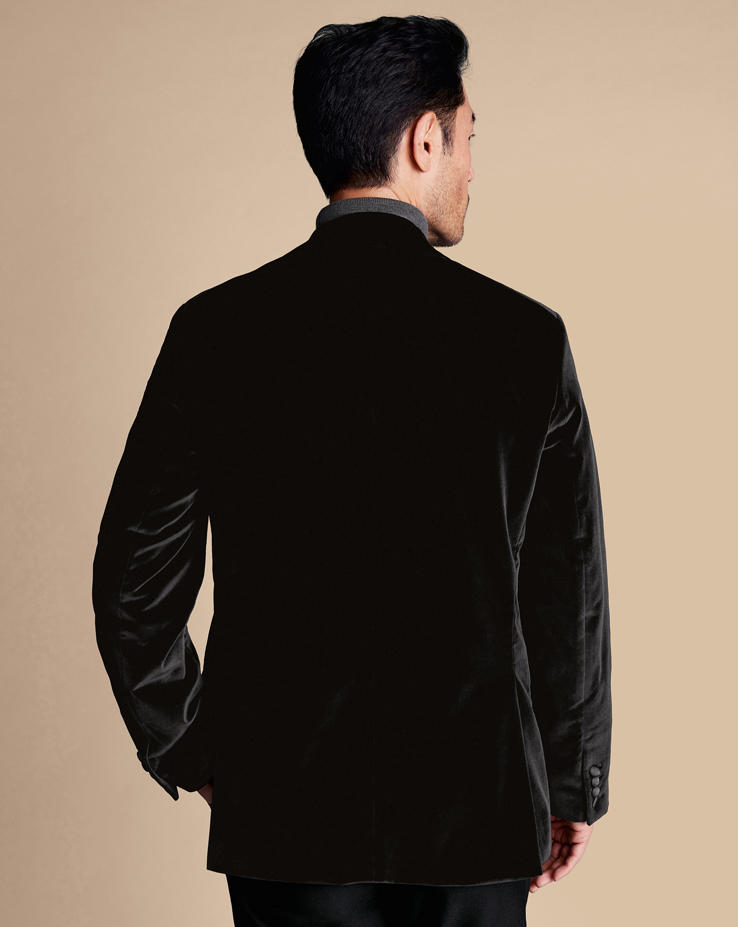 Italian Velvet Jacket - Black