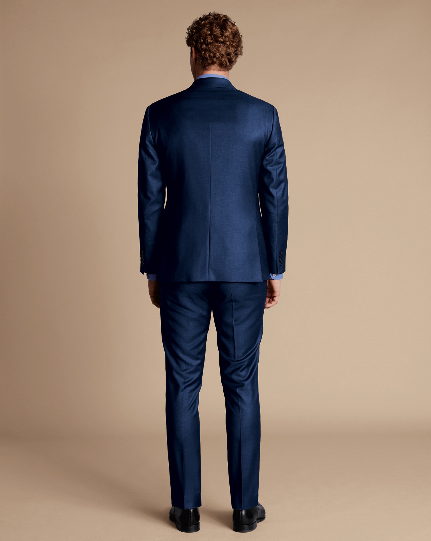 Natural Stretch Twill Suit Jacket - Mid Blue