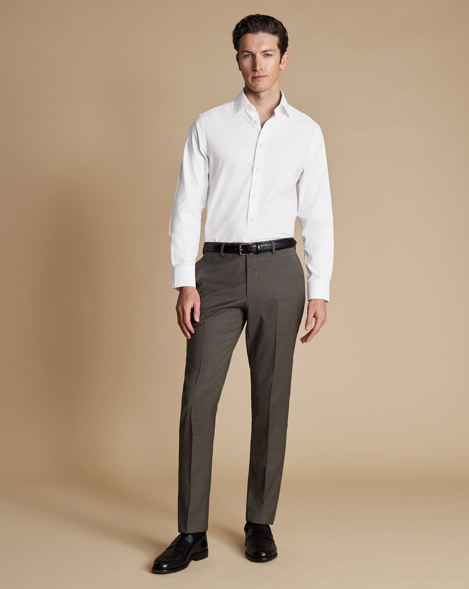 Italian Suit Trousers - Cappuccino