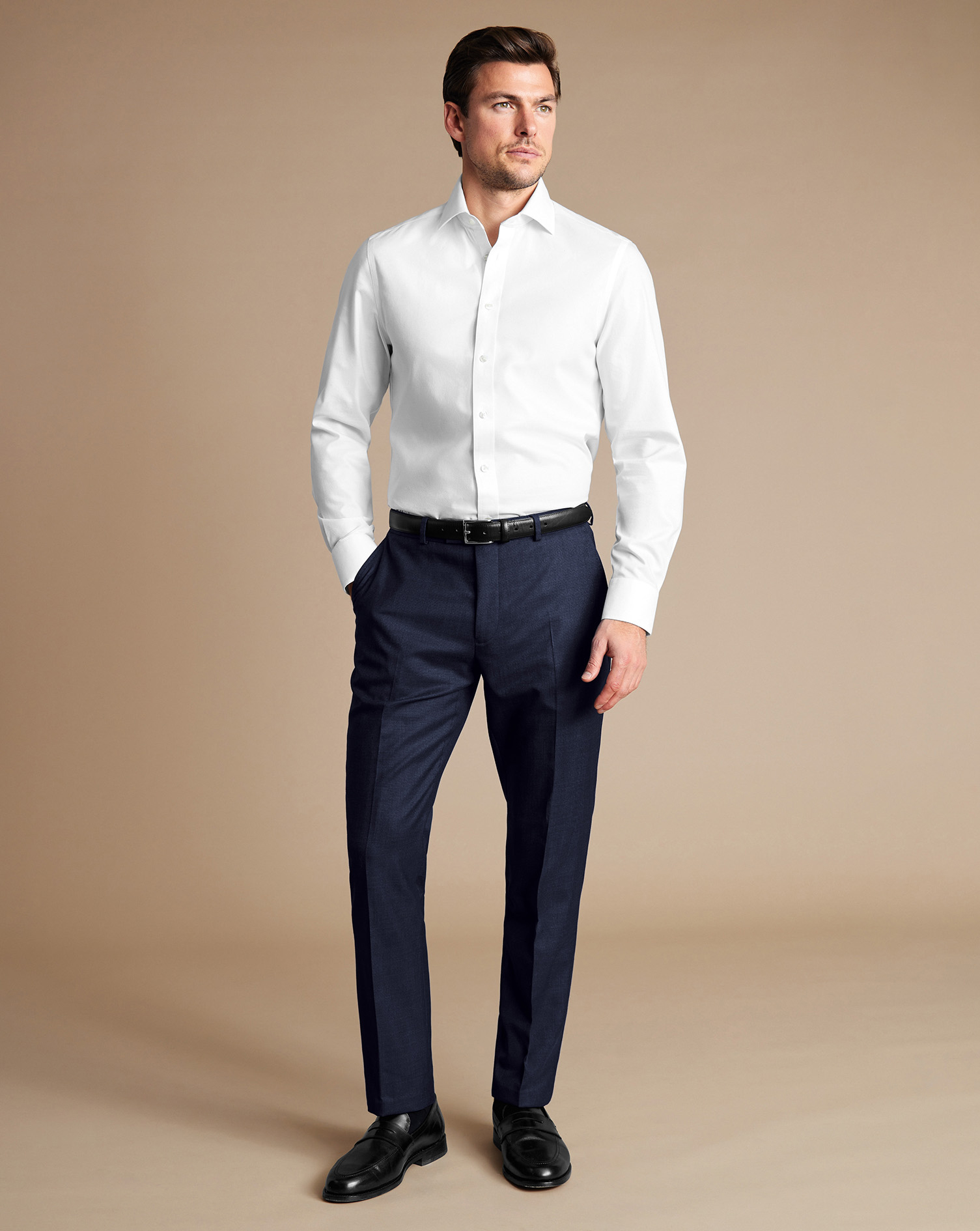 Ultimate Performance End-on-End Suit Trousers - Navy