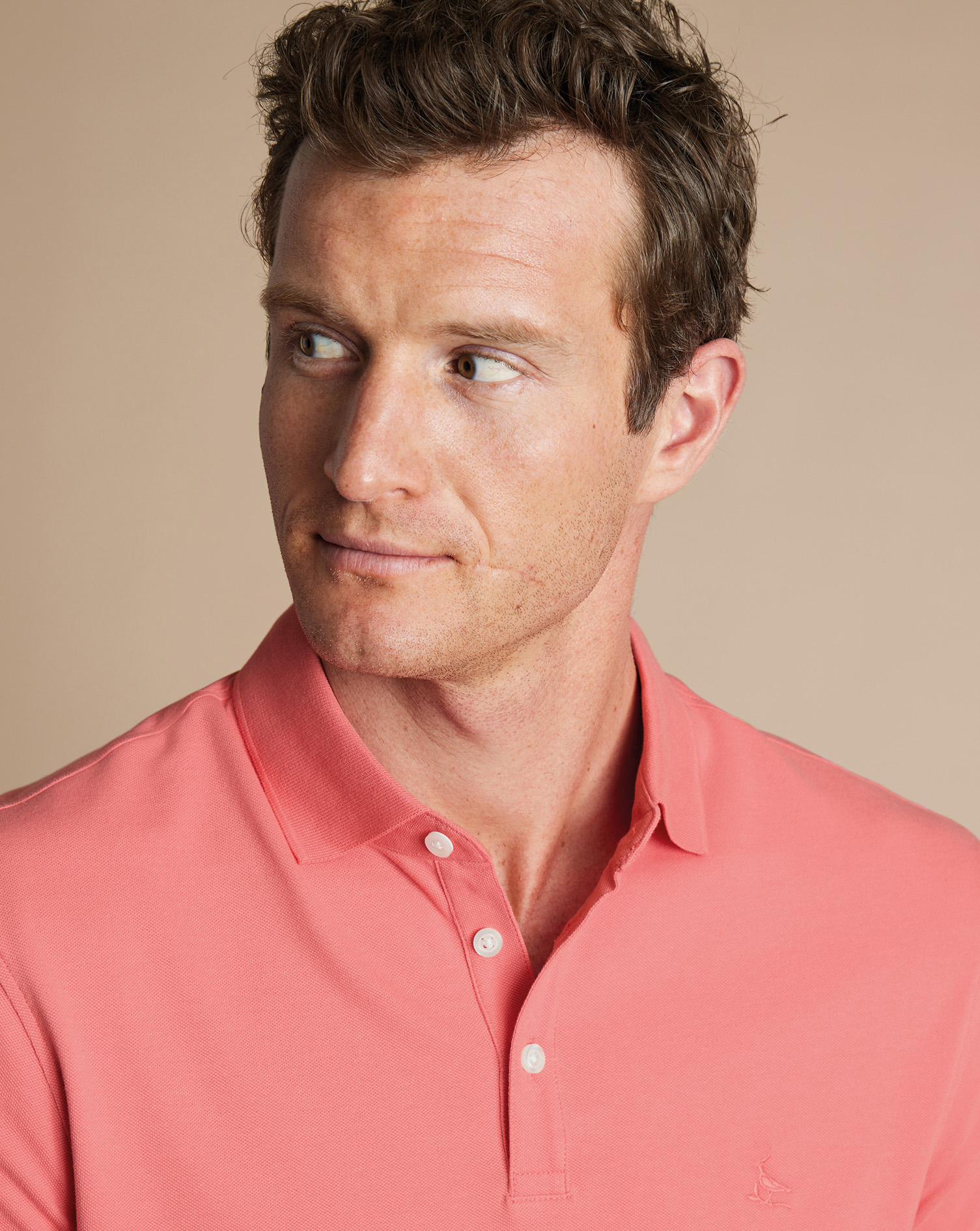 Tyrwhitt Pique Polo - Light Coral Pink