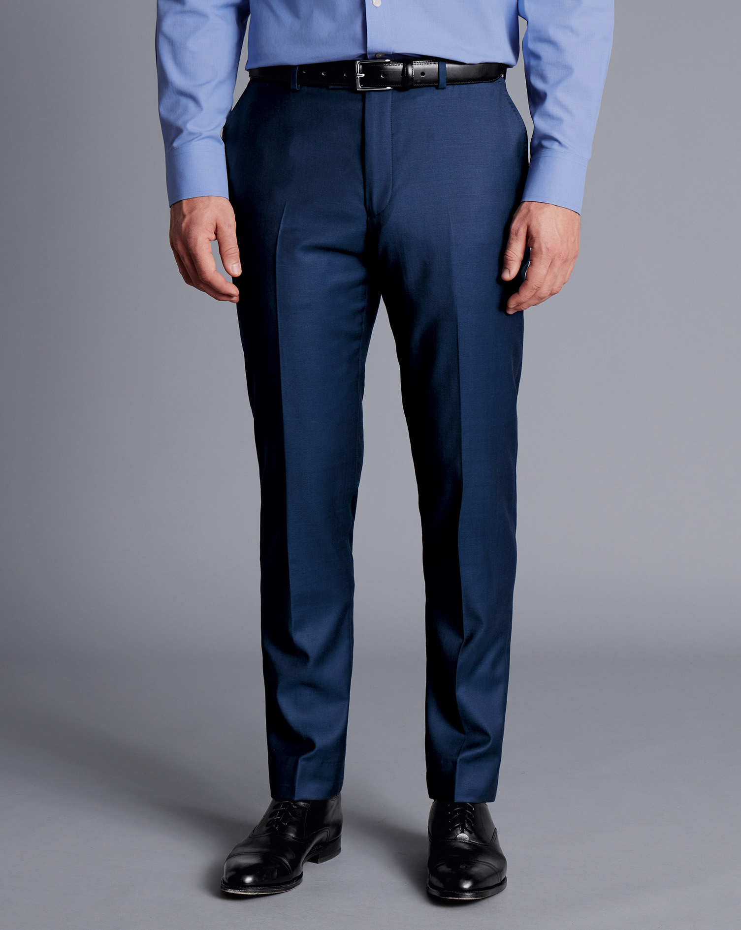 Natural Stretch Twill Suit - Mid Blue